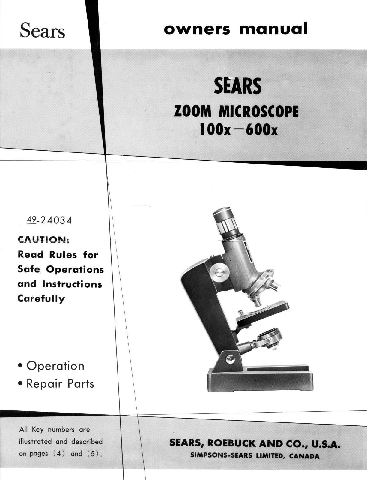 Sears 49-24034 Owner's Manual