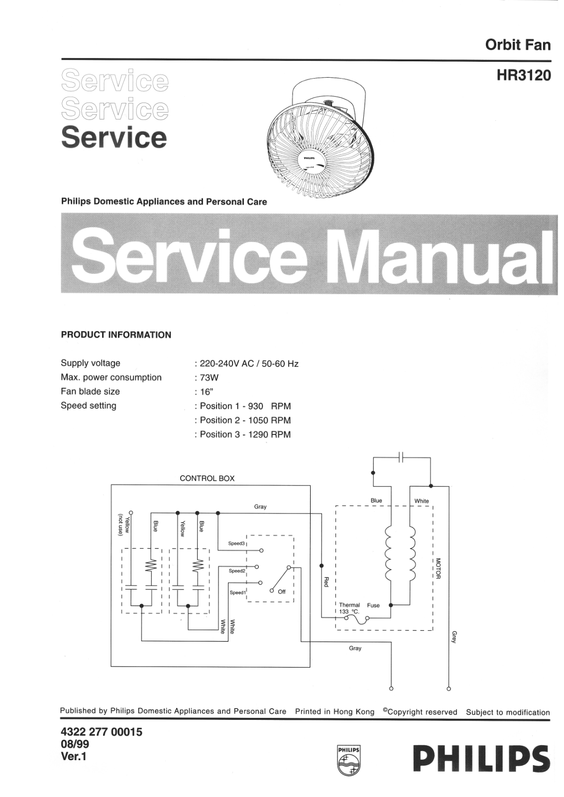 Philips HR3120 Service Manual