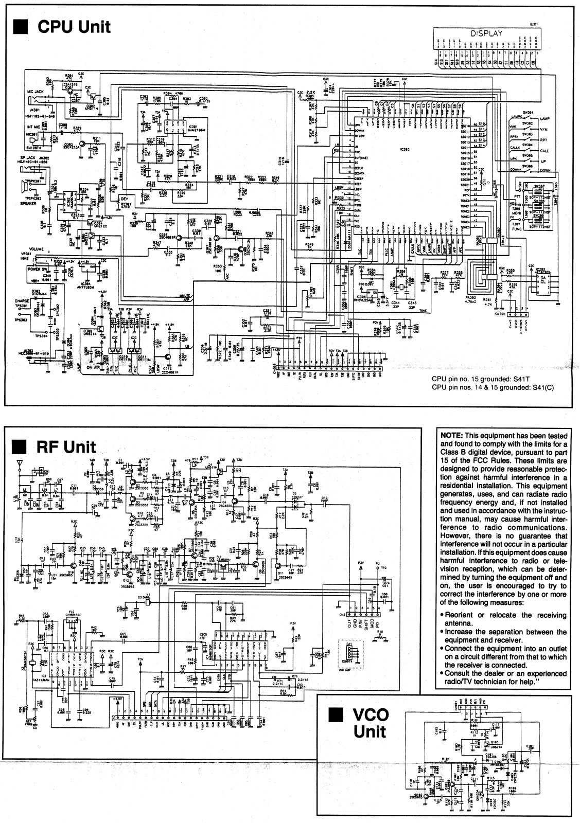 Alinco DJ-S41 Schematics