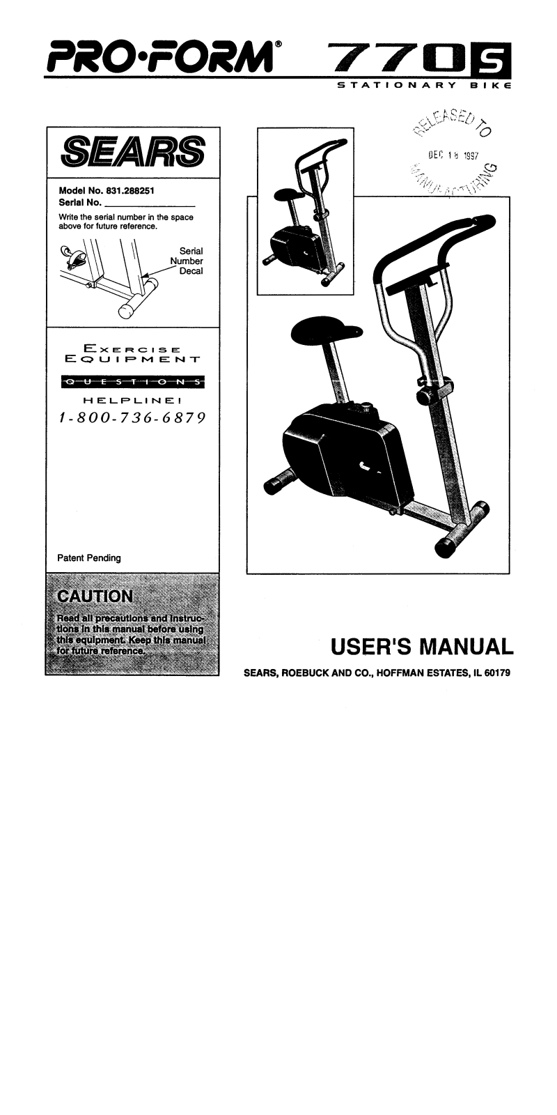 ProForm 288251 User Manual