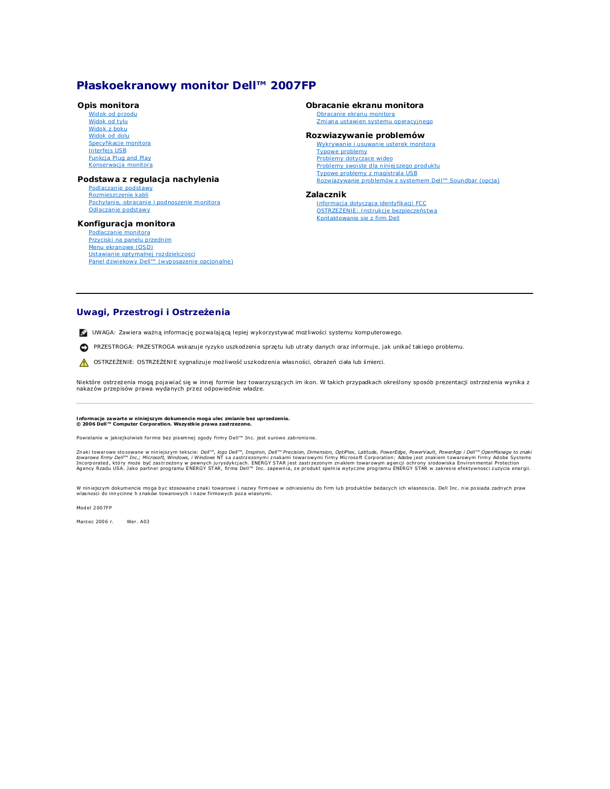 Dell 2007FP User Manual