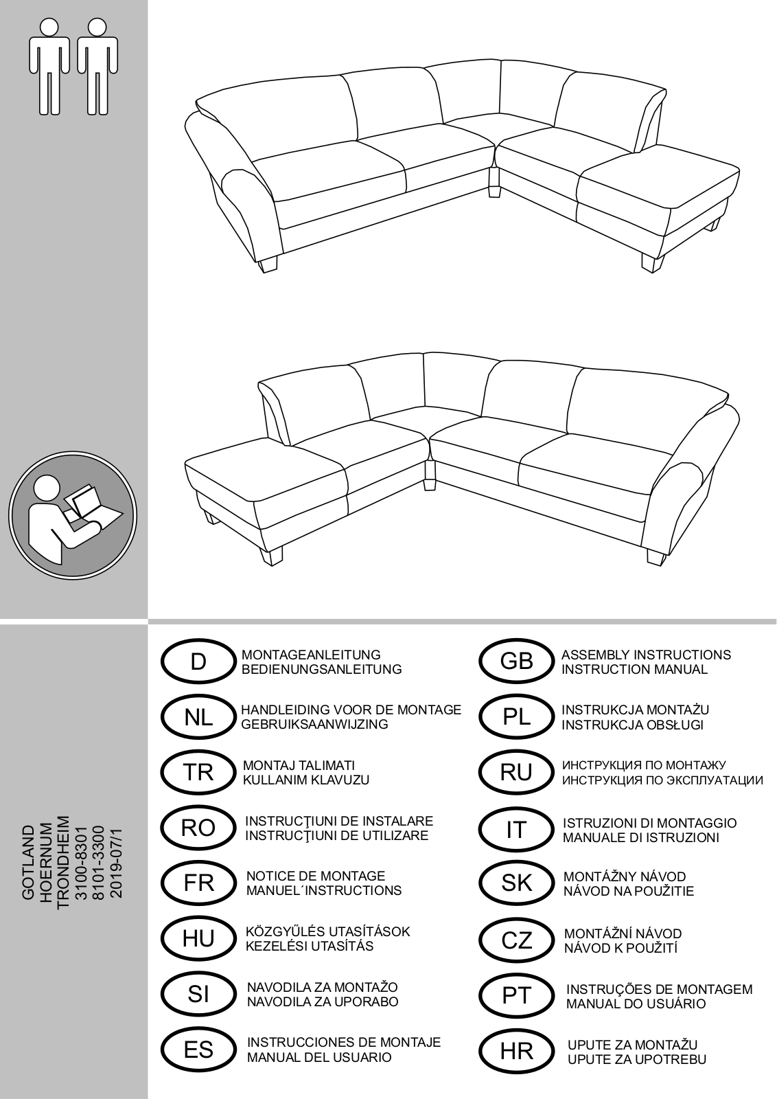 Home affaire Lillesand, Gotland Assembly instructions