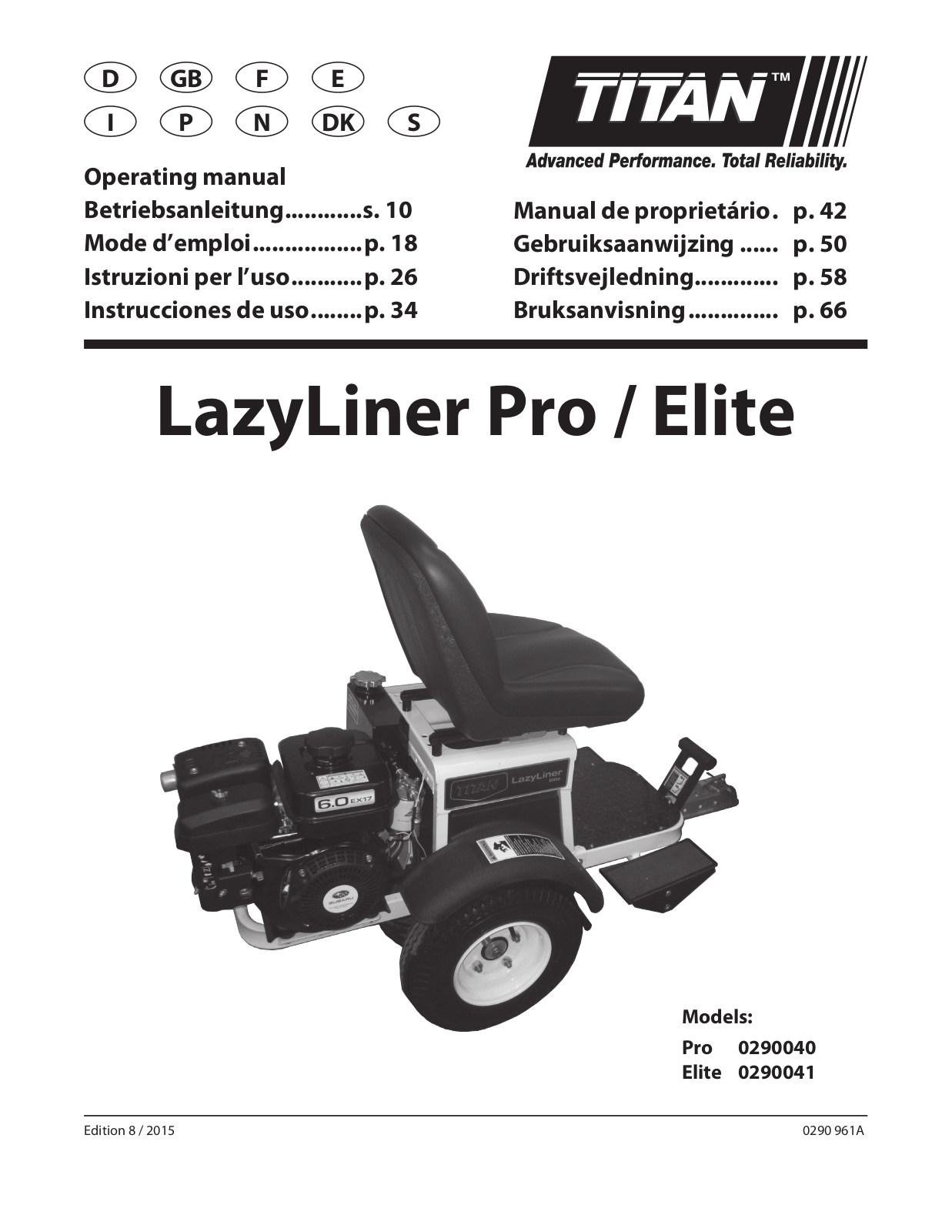 Titan Lazyliner PRO, Lazyliner Elite User Manual