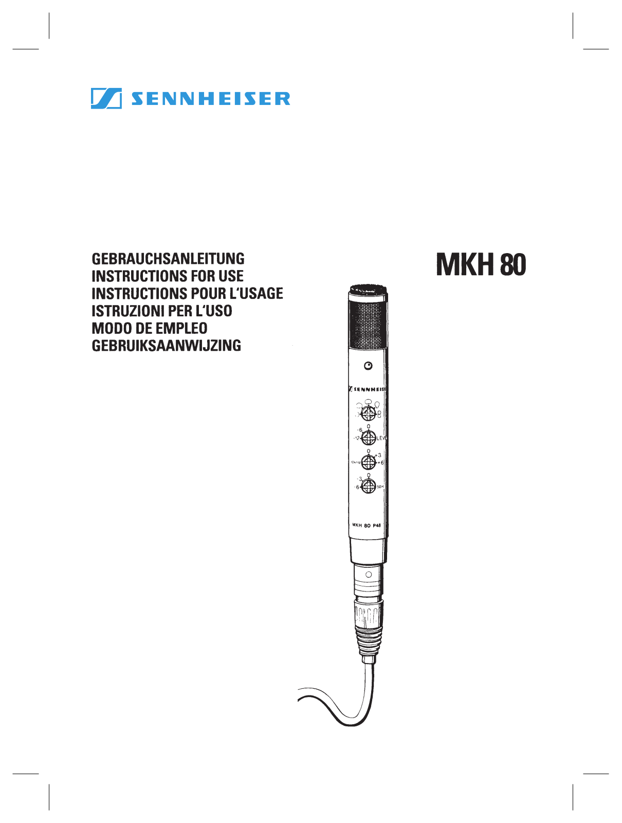 Sennheiser MKH 80 User Manual
