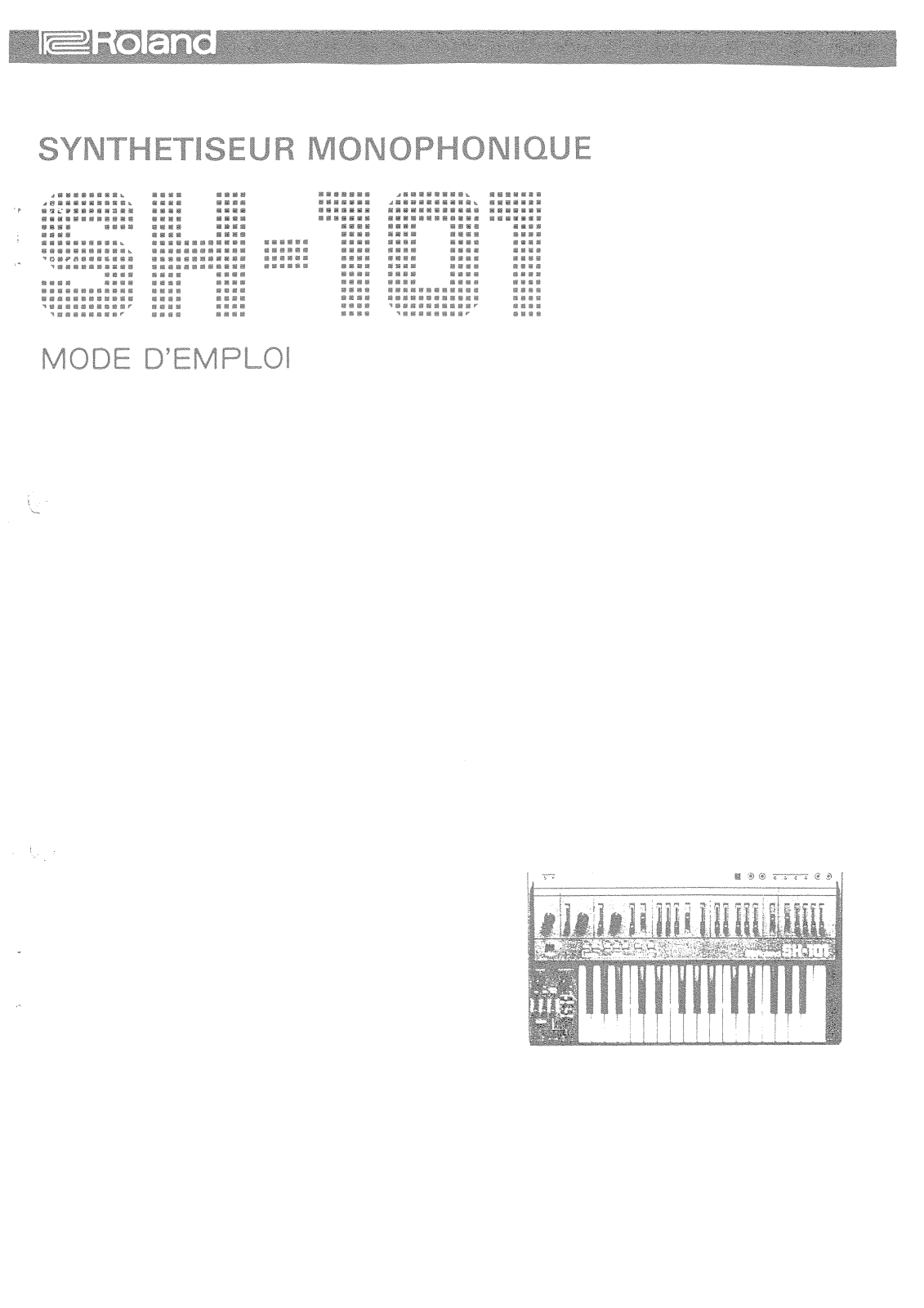 Roland SH-101 User Manual