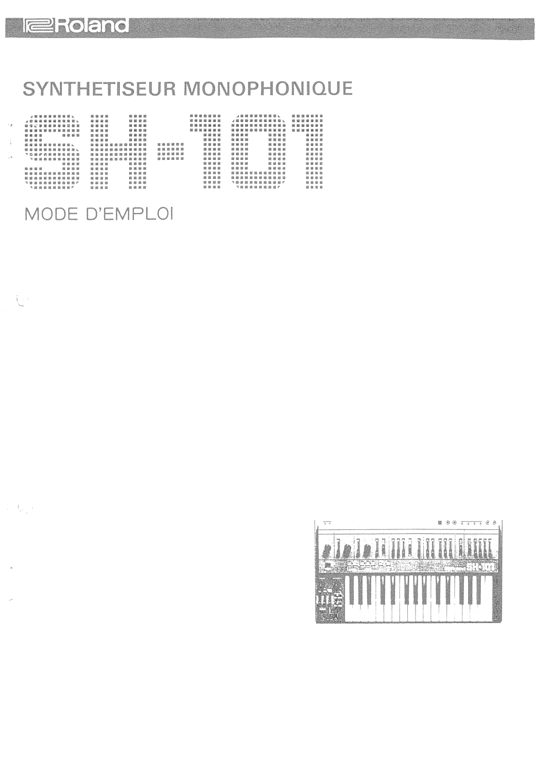 Roland SH-101 Manual