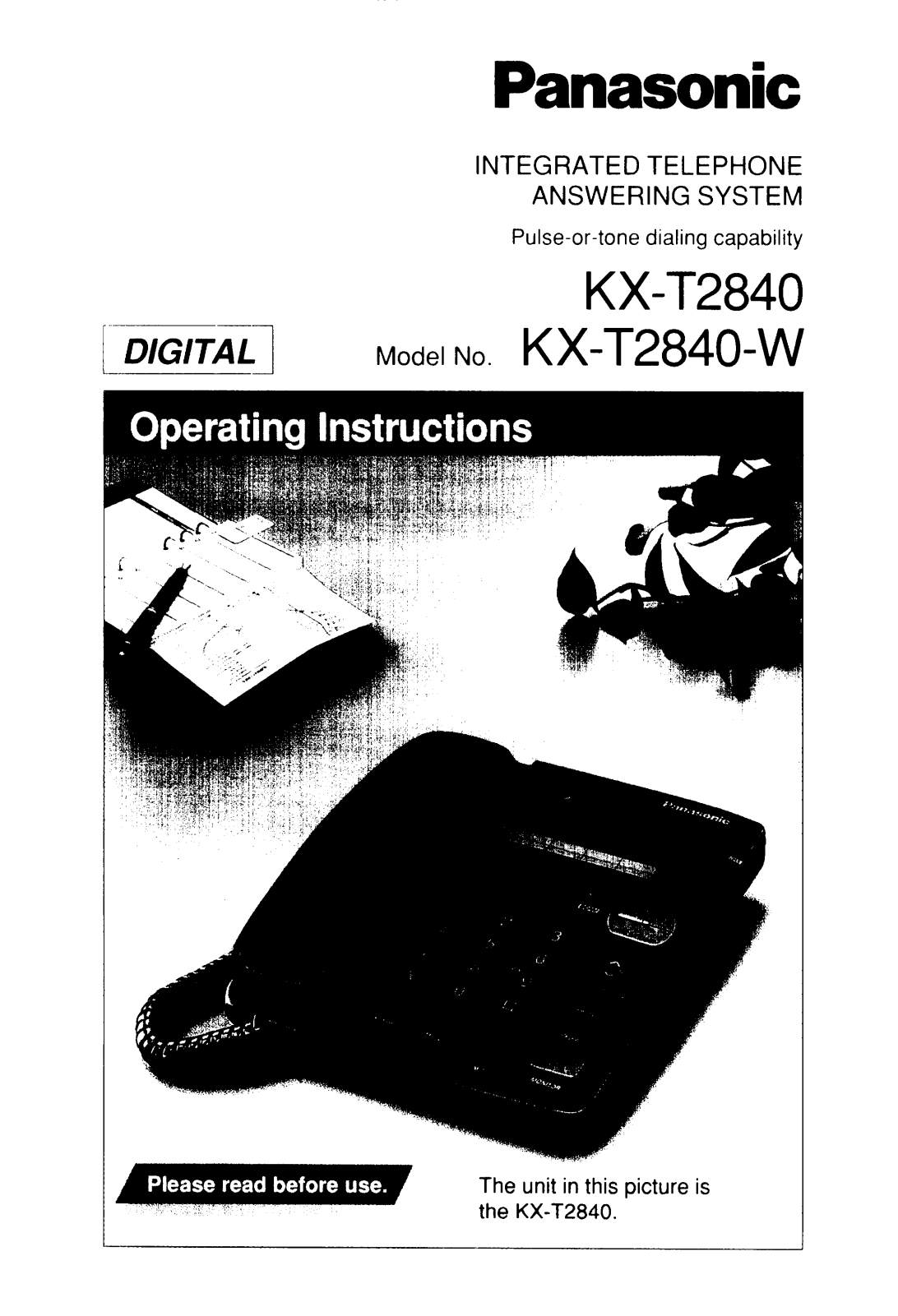 Panasonic kx-t2840 Operation Manual