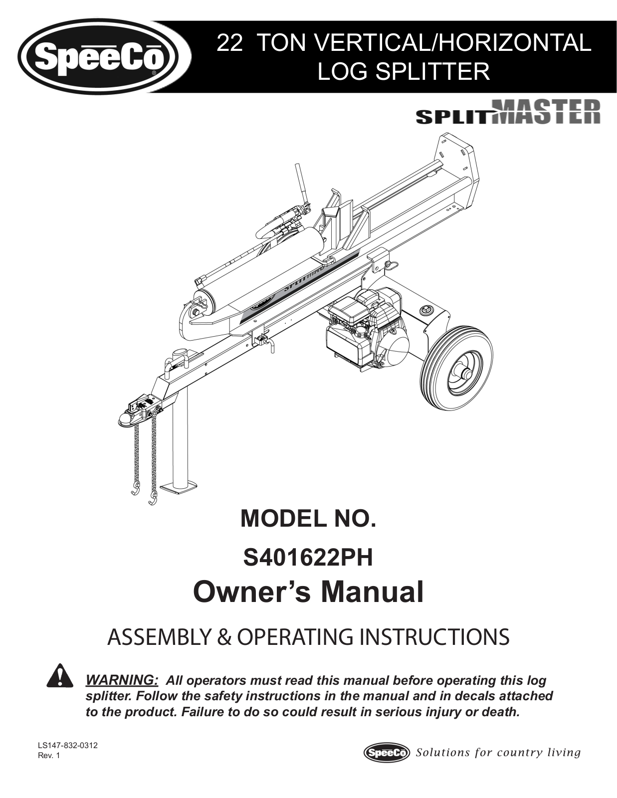 Speeco S401622PH User Manual