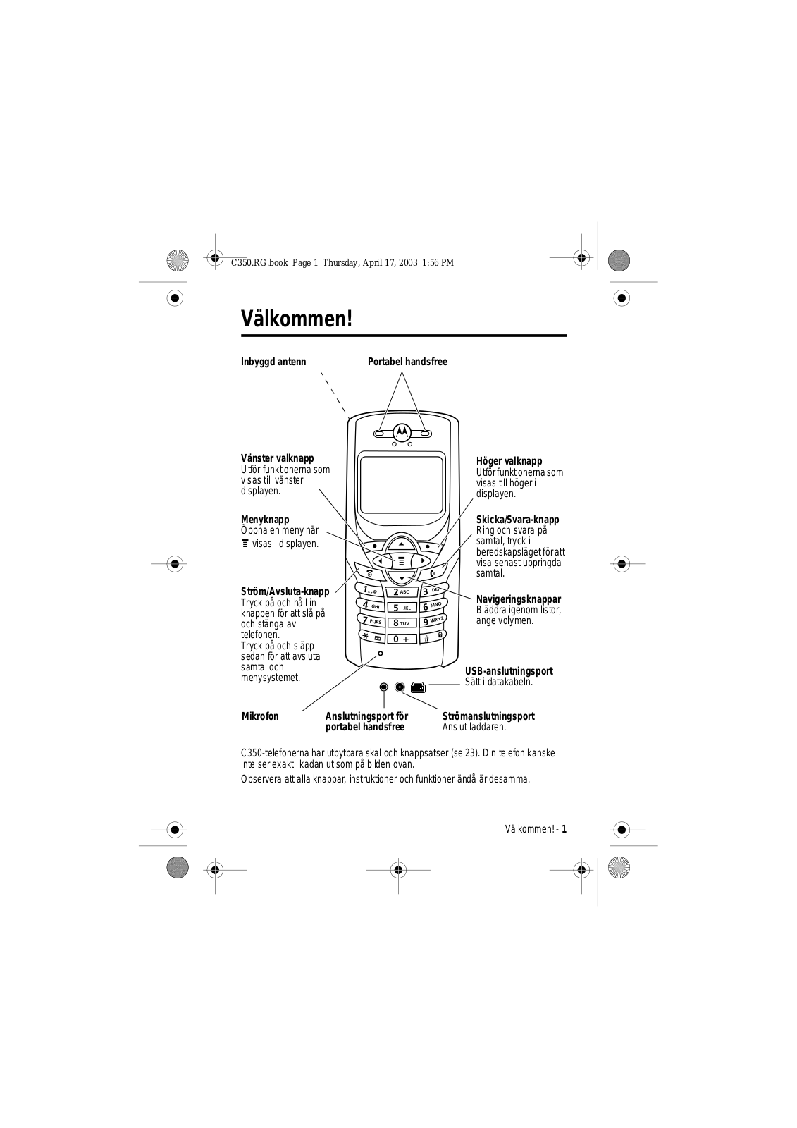 Motorola C350 User Manual