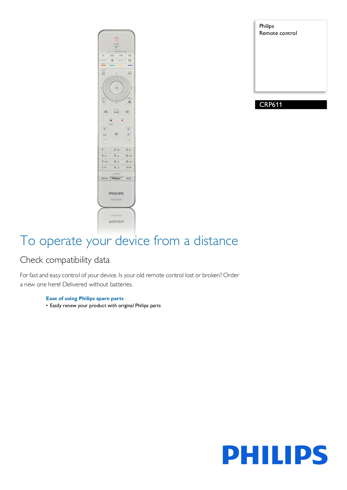 Philips CRP611/01 leaflet - ManualMachine.com