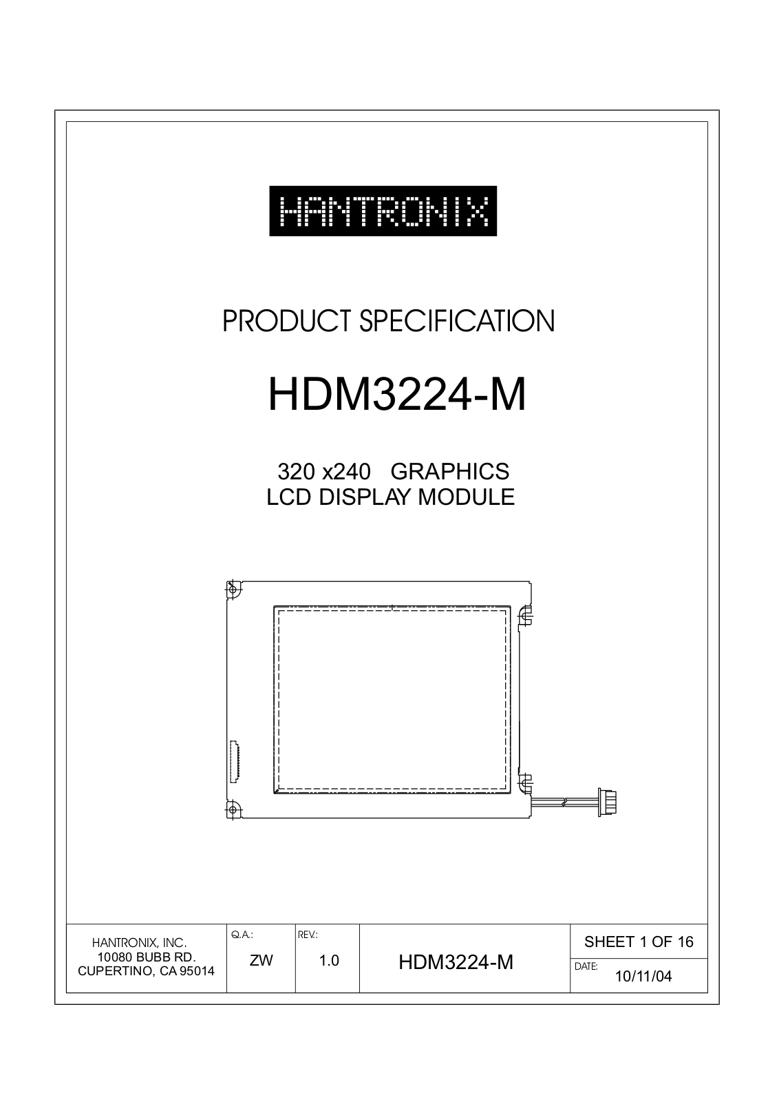 HANTRONIX HDM3224-M Datasheet