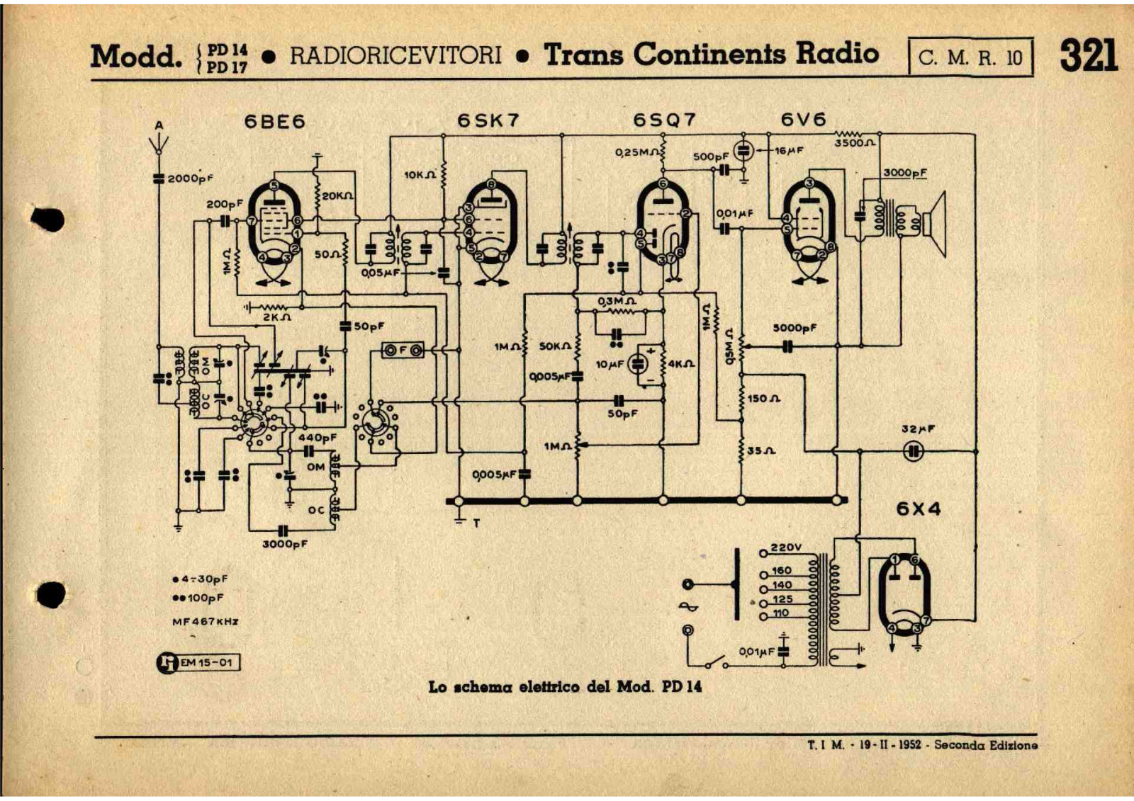 Trans Continents Radio pd14 schematic