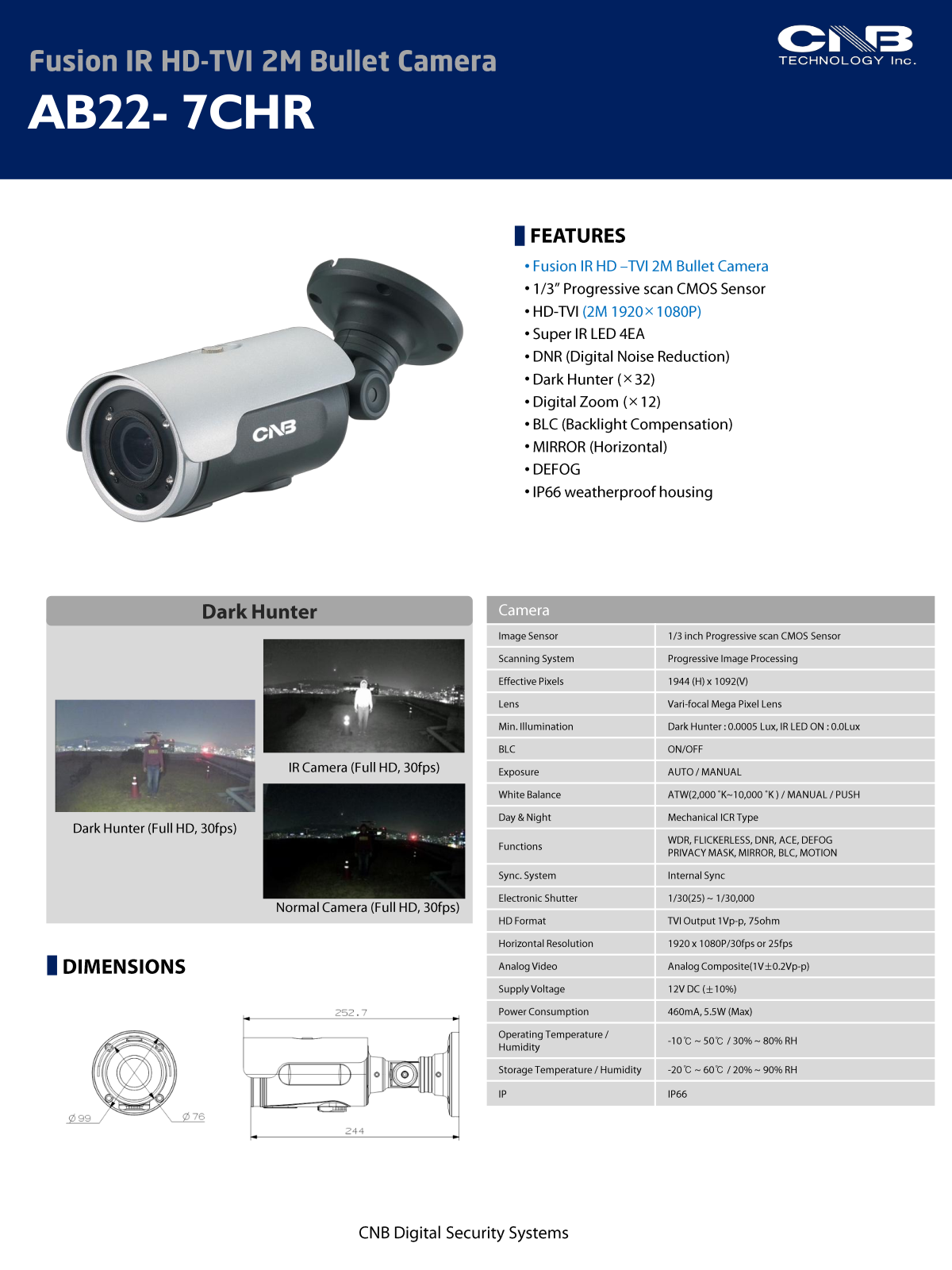 CNB AB22-7CHR Specsheet