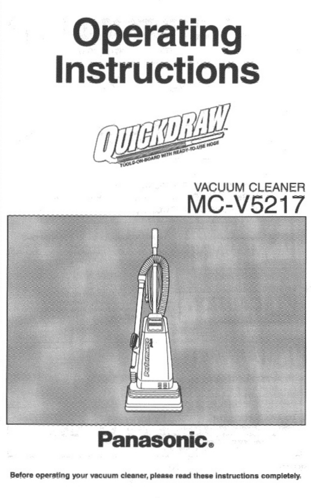 Panasonic MC-V5217 User Manual