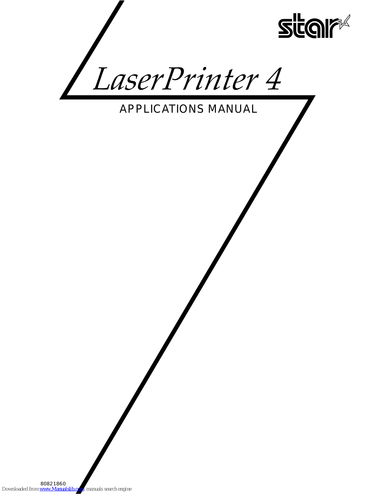 Star LaserPrinter 4 Applications Manual - ManualMachine.com