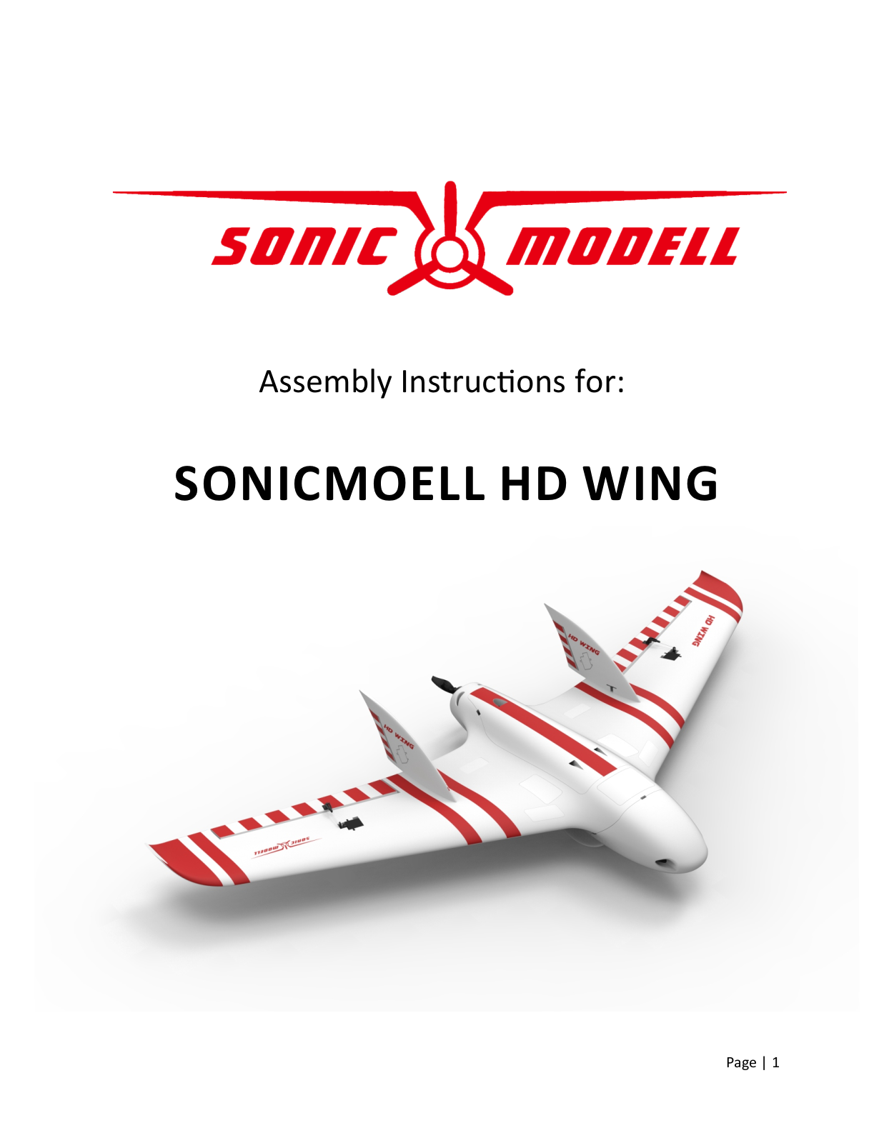Sonicmodell HD WING Assembly Instructions - ManualMachine.com
