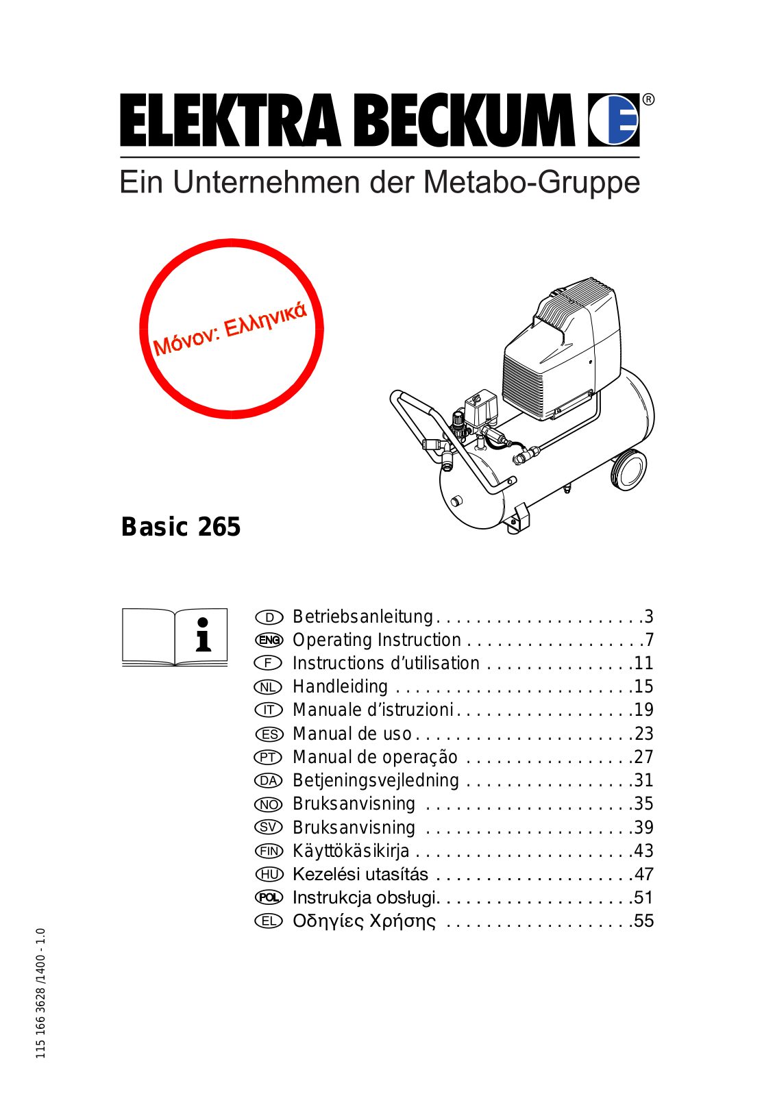 Elektra Beckum Basic 265 User Manual