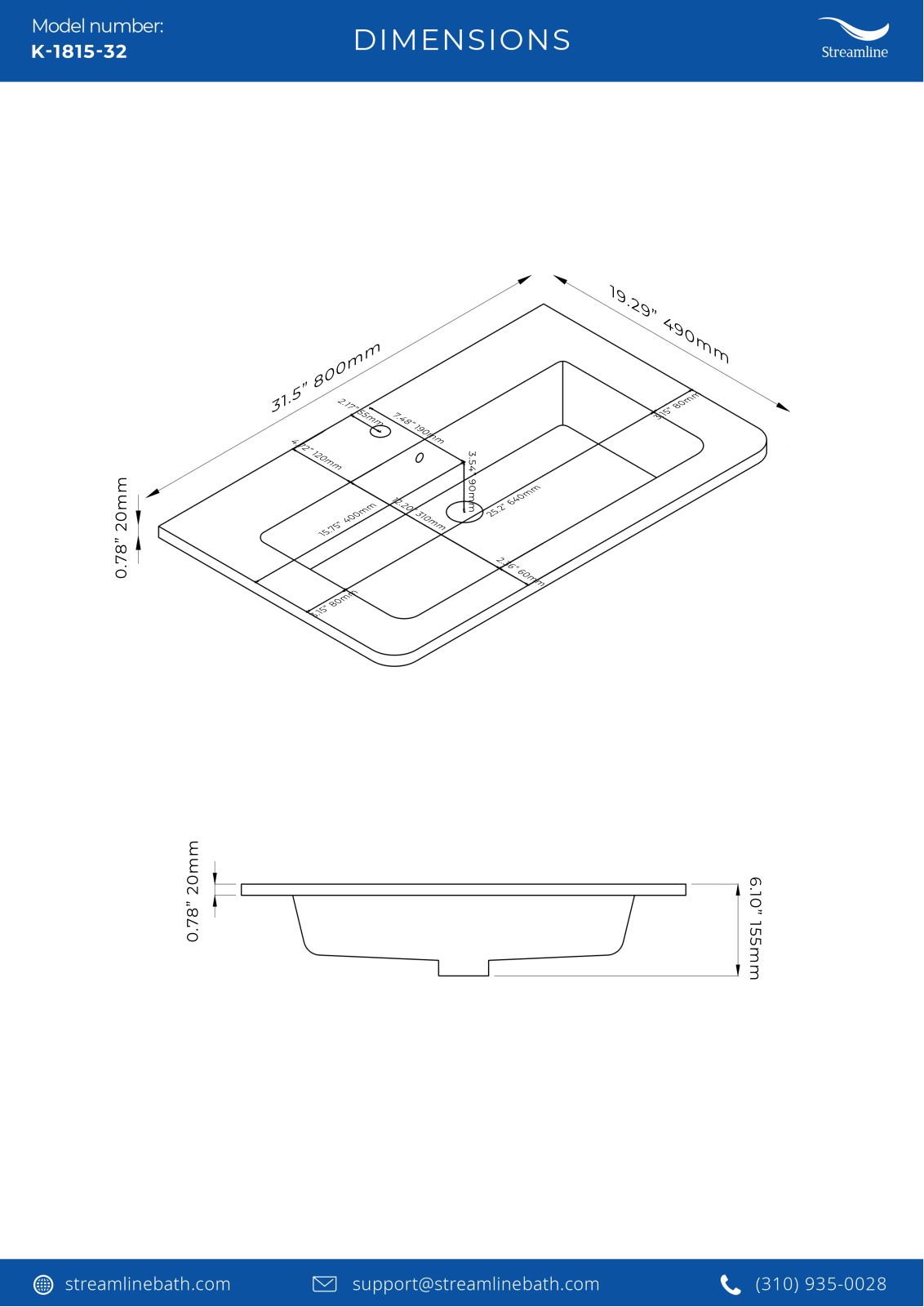 Streamline Bath SLBH7786 Specifications - ManualMachine.com