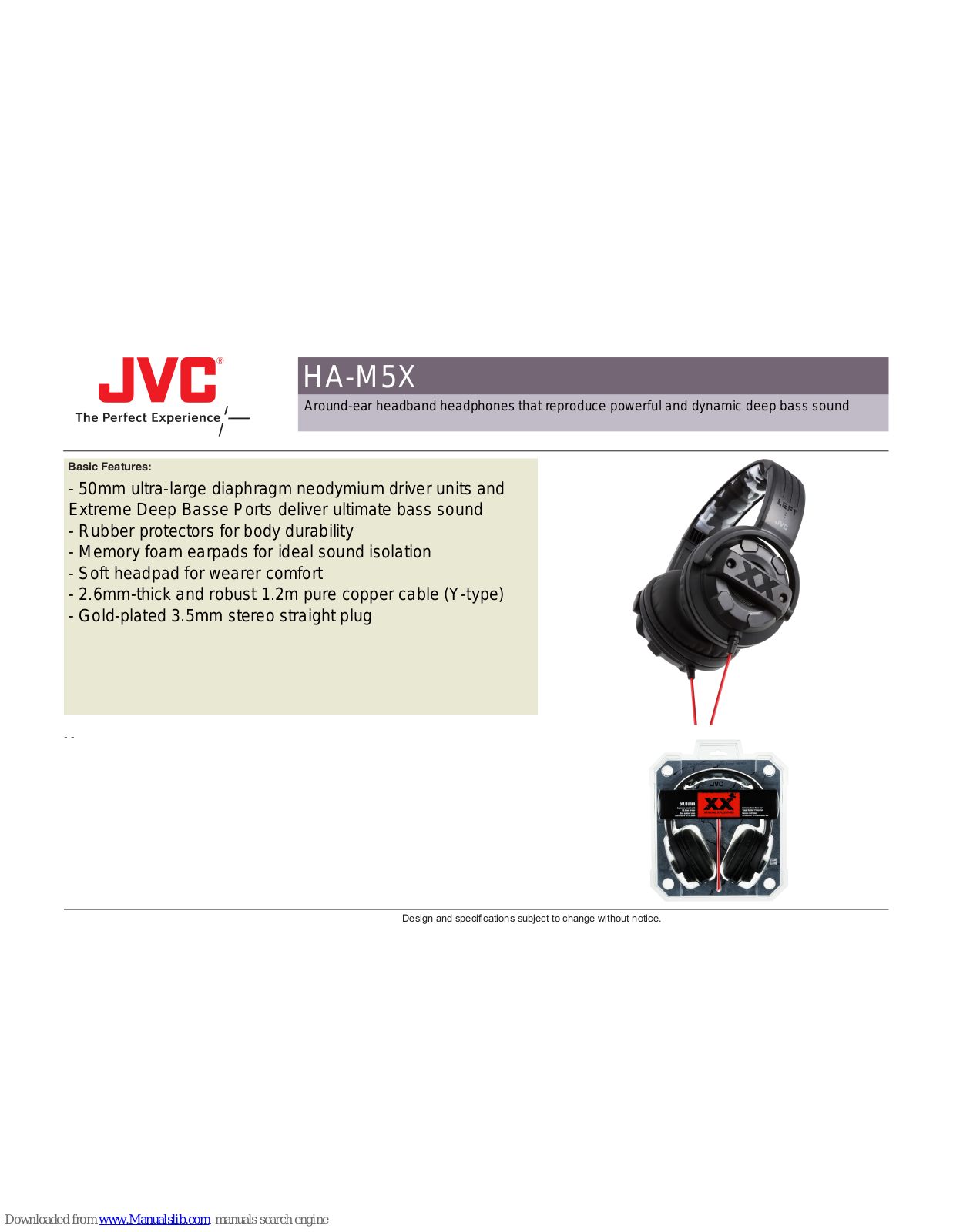 JVC HA-M5X Basic Features