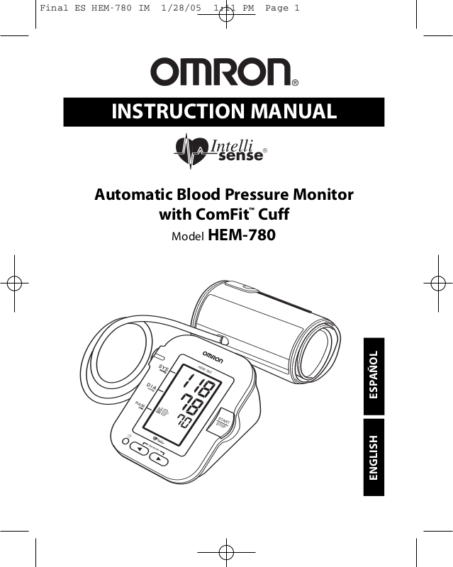 Omron HEM780 User Manual