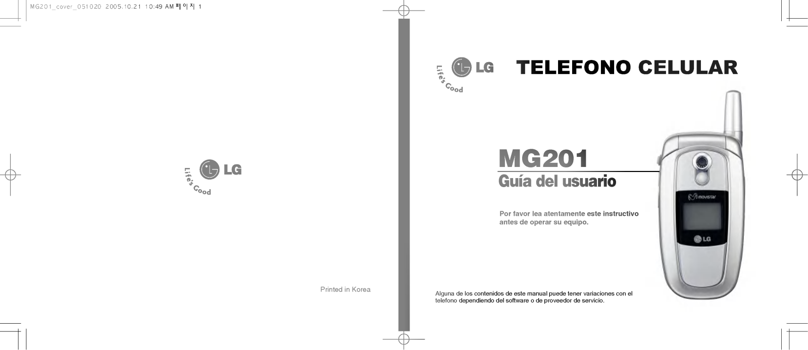 LG MG201 Owner's Manual