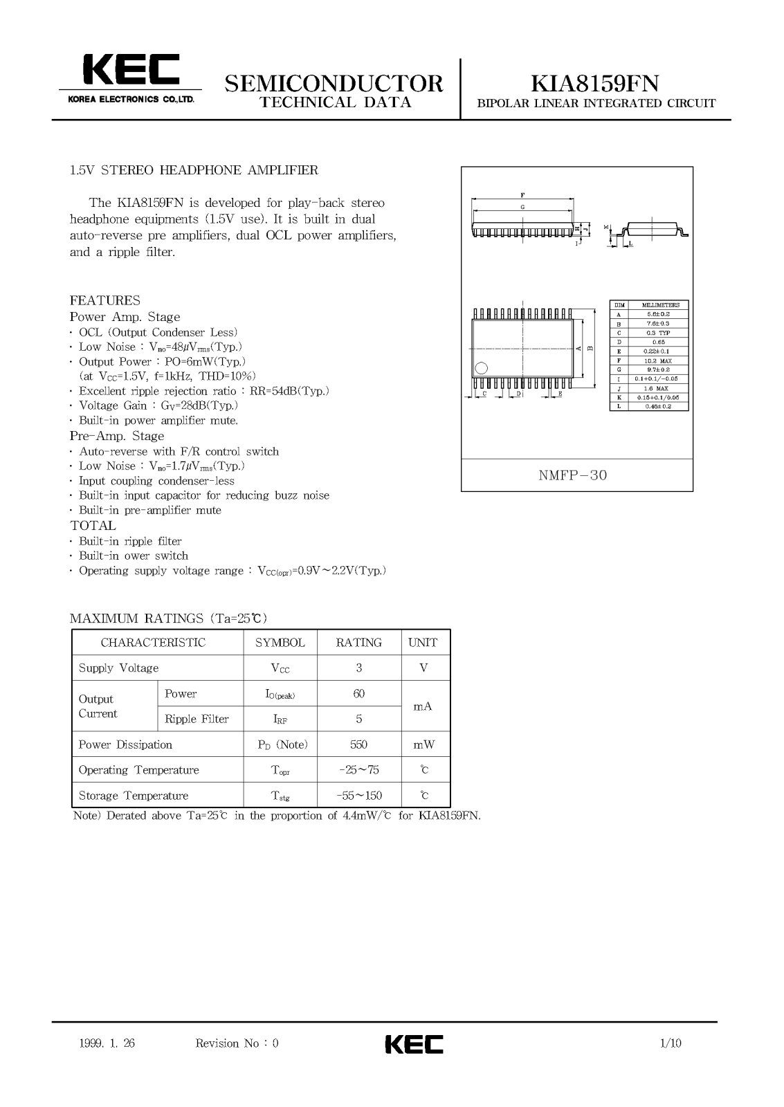 KEC KIA8159FN Datasheet