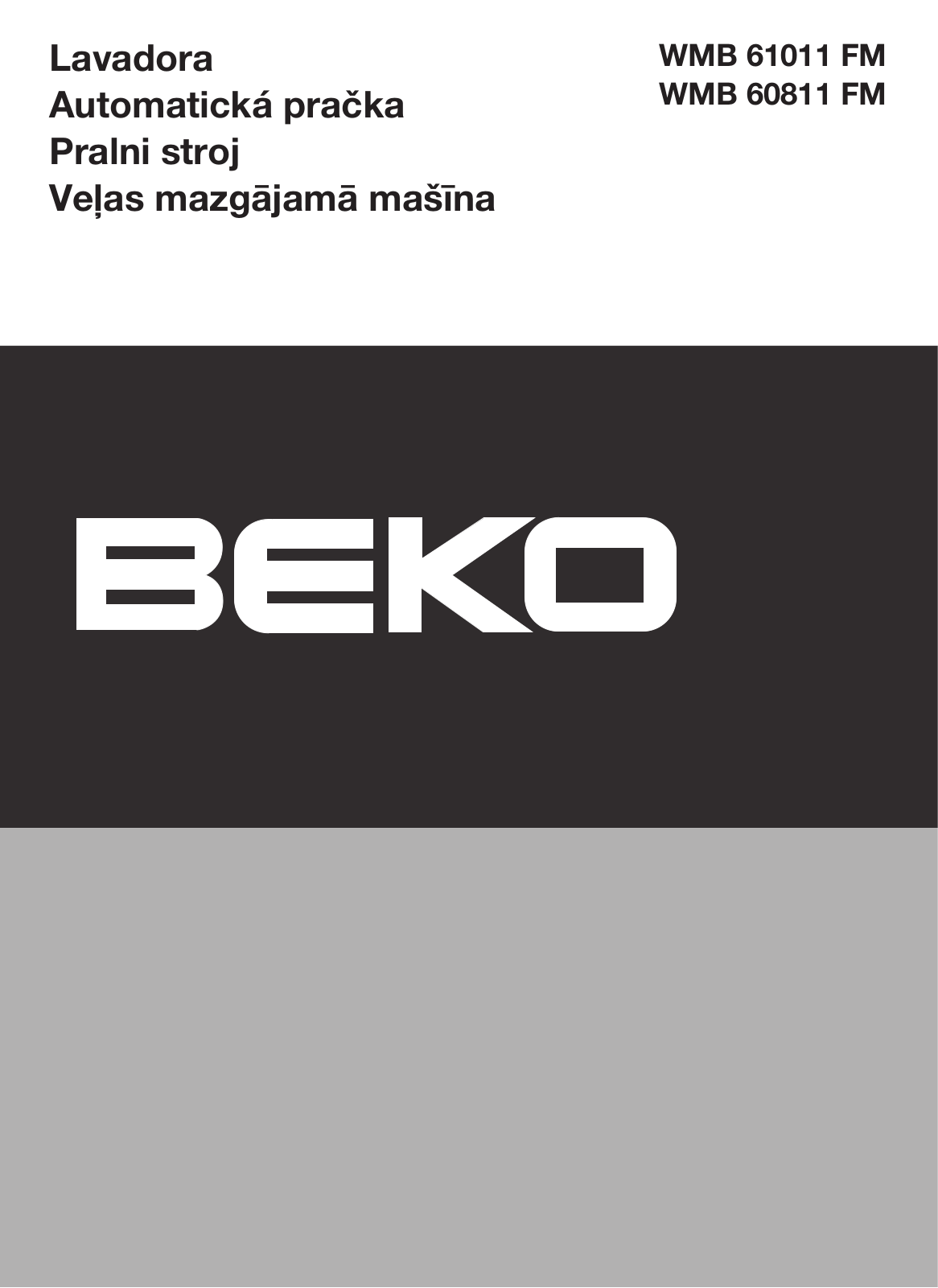 Beko WMB 61011 FM, WMB 60811 FM User manual