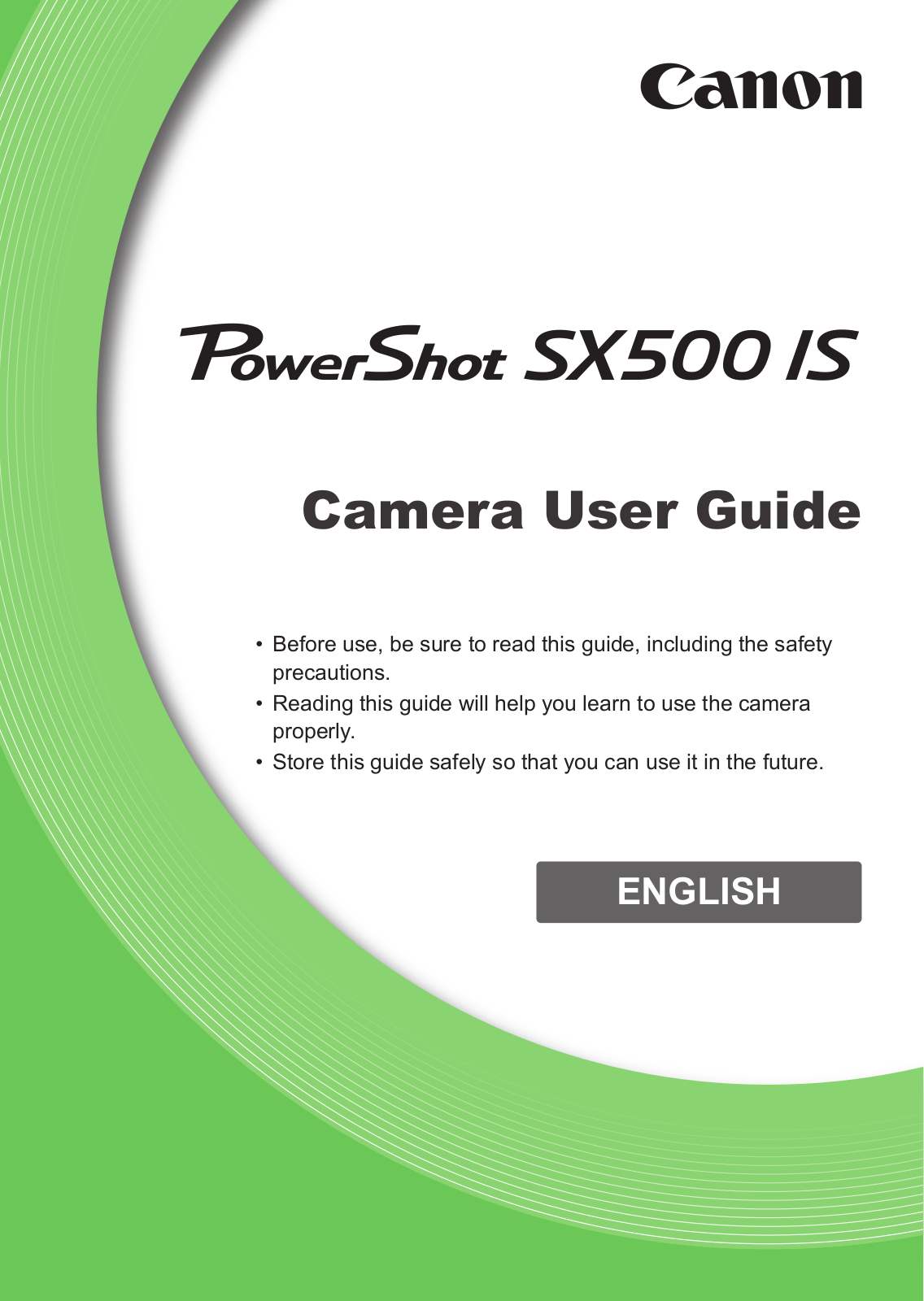 Canon PowerShot SX500 IS User Guide