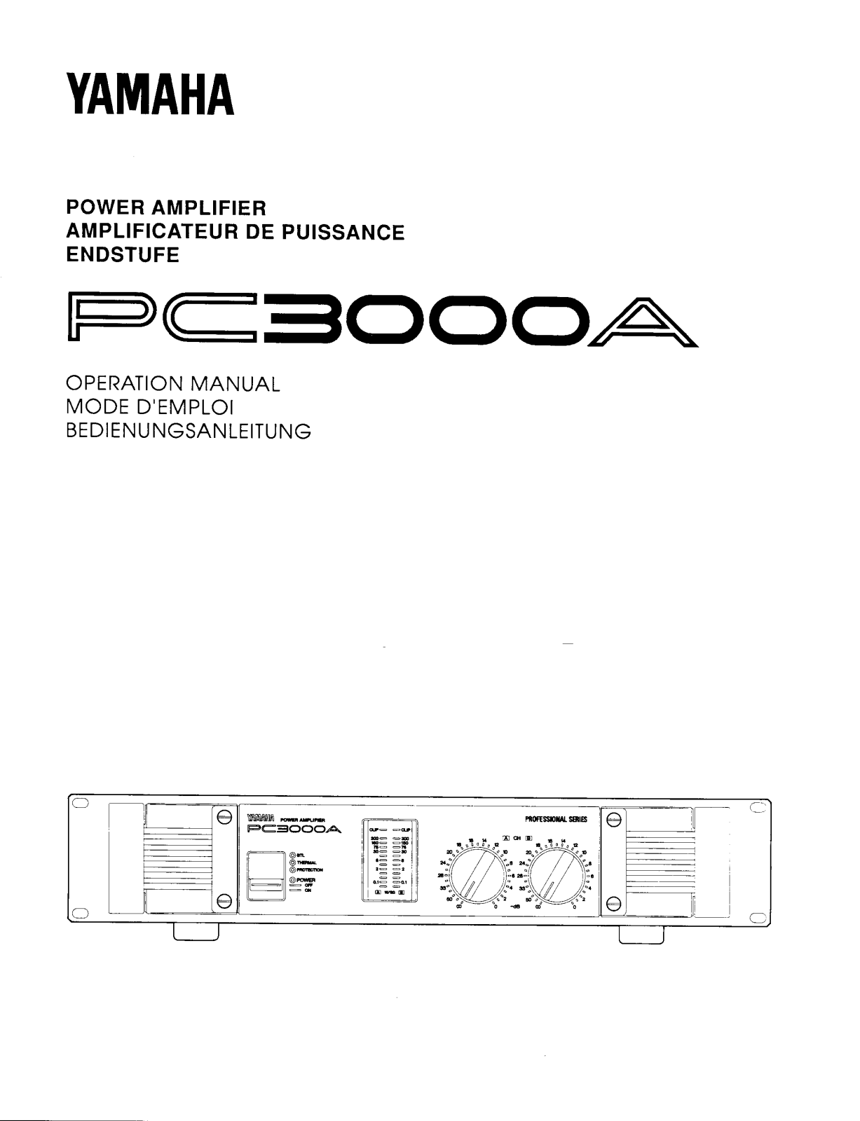 Yamaha PC3000A User Manual