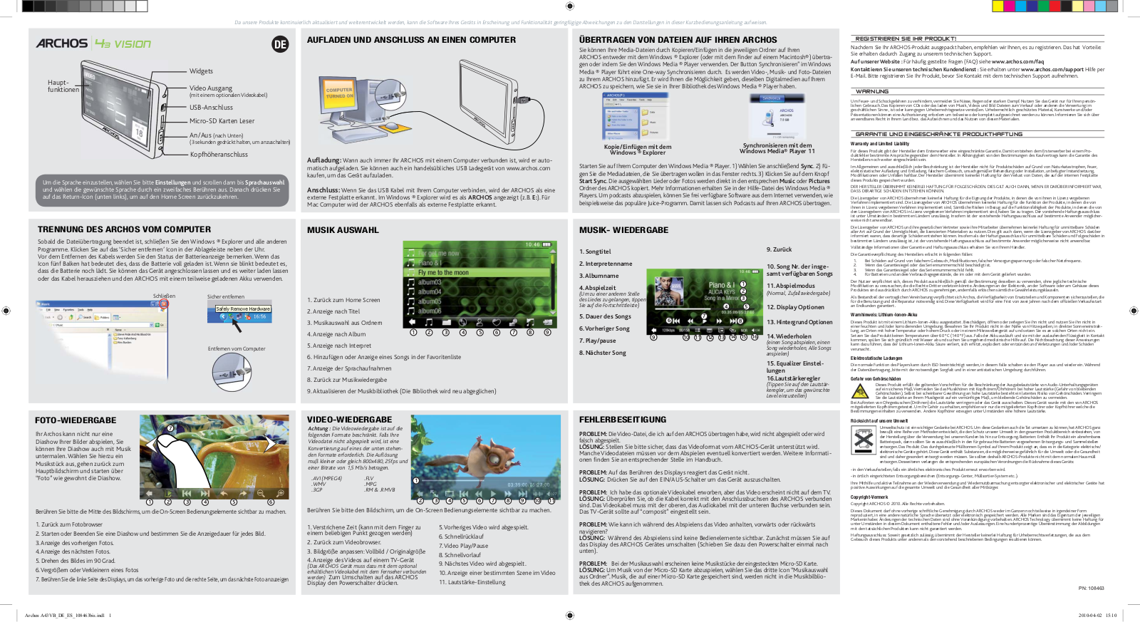 Archos 43 Vision User Manual