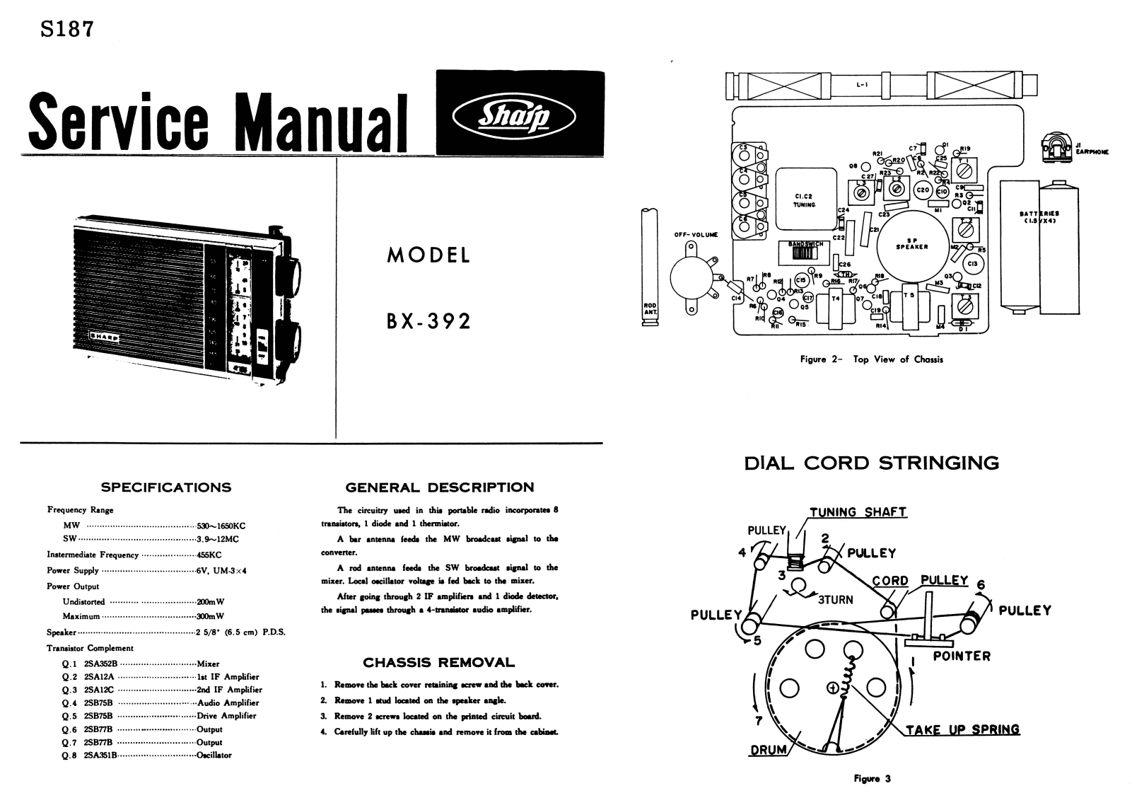 Sharp BX-392 Service Manual