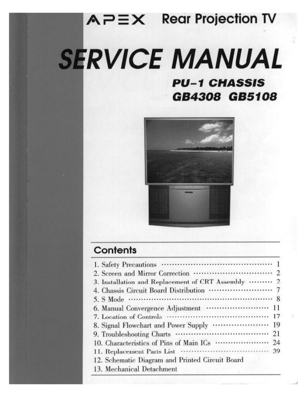 APEX GB4308-5108 Service Manual