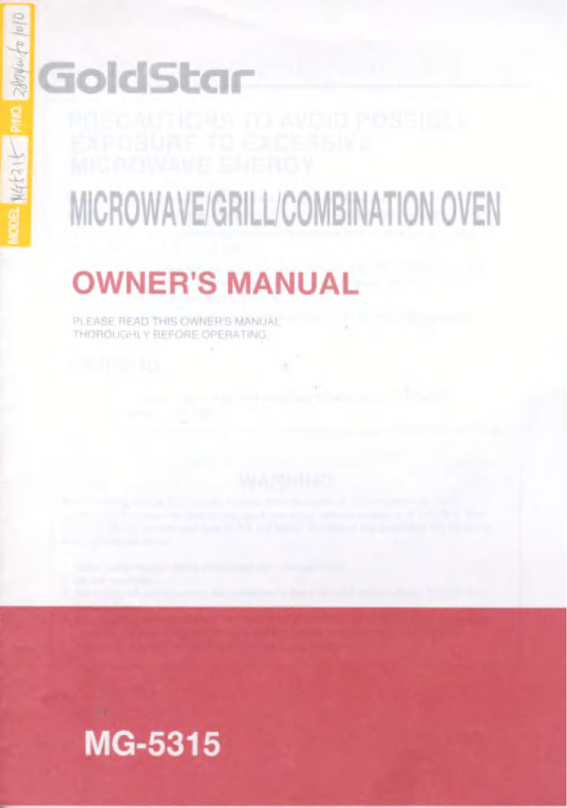 LG MG-5315 Owner’s Manual