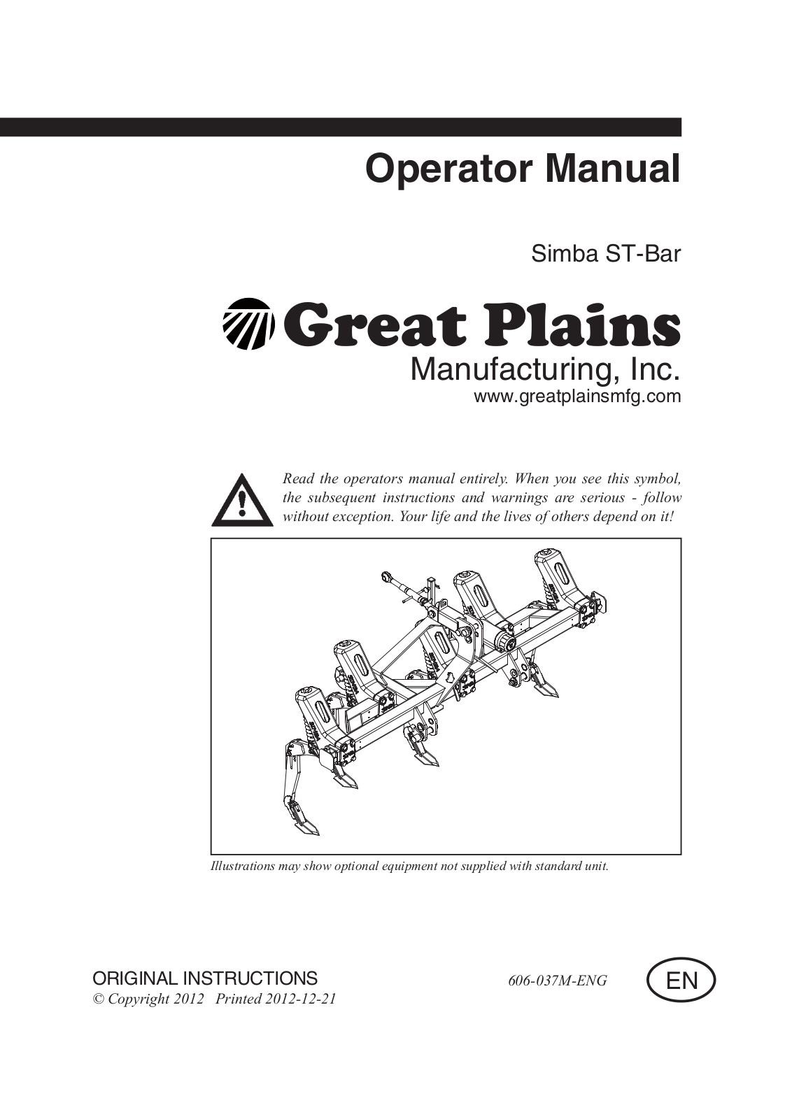 Great Plains ST-Bar Operator Manual