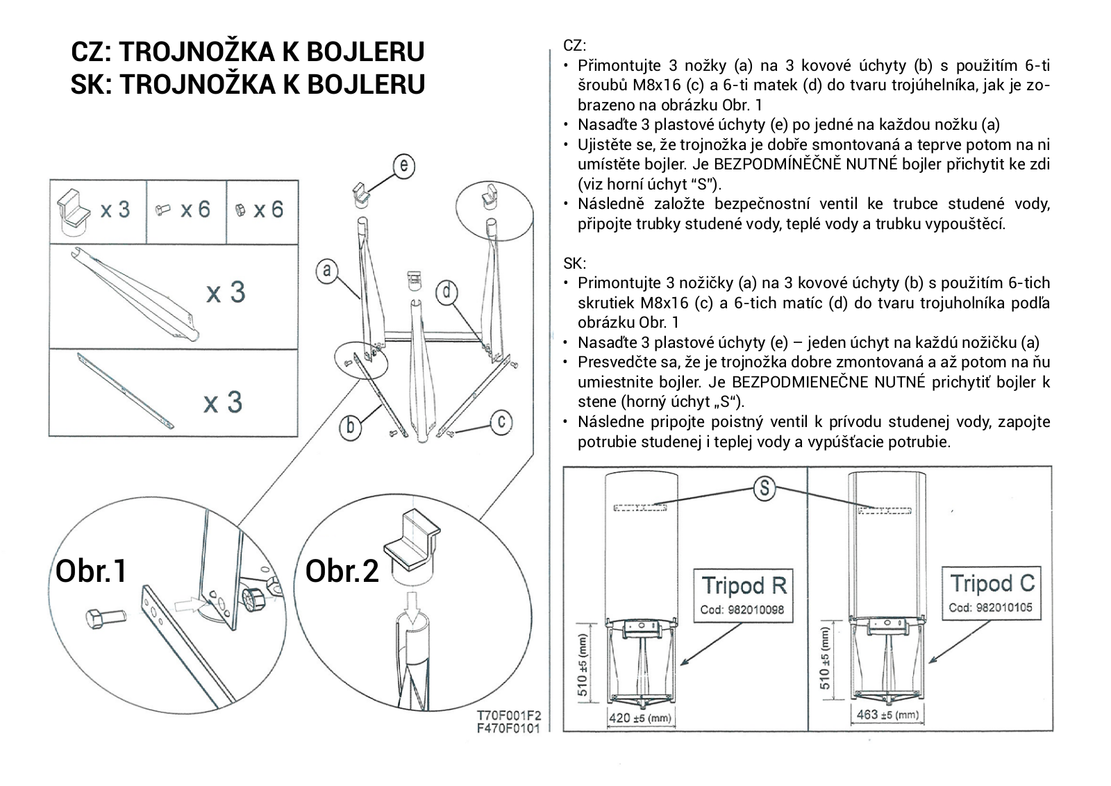 Fagor C-STAND, R-STAND User Manual