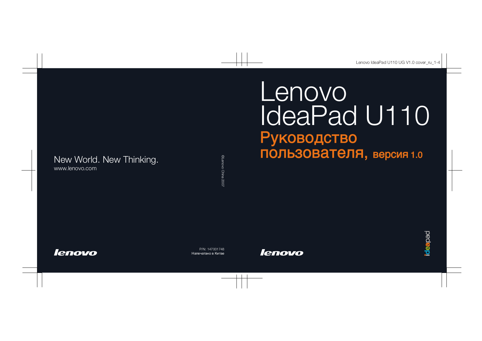 Lenovo IdeaPad U110 User manual