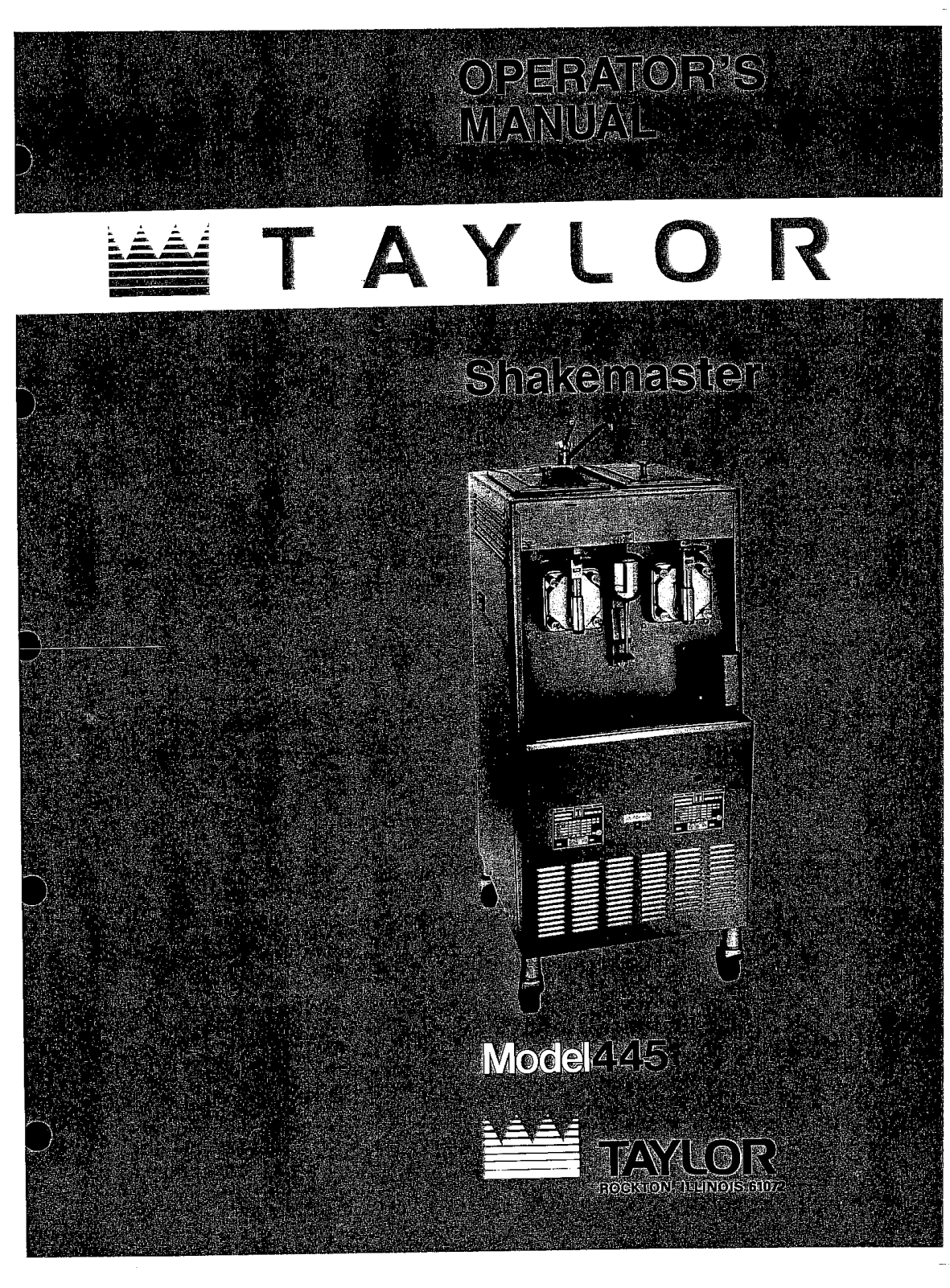 Taylor Freezer 445 Operation Manual