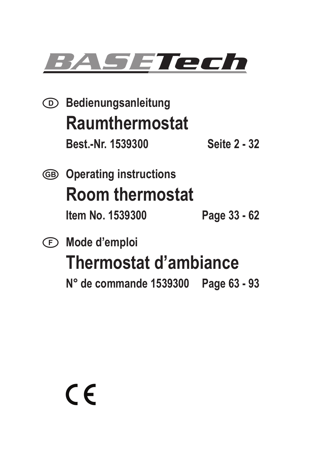 Basetech 153 93 00 User guide