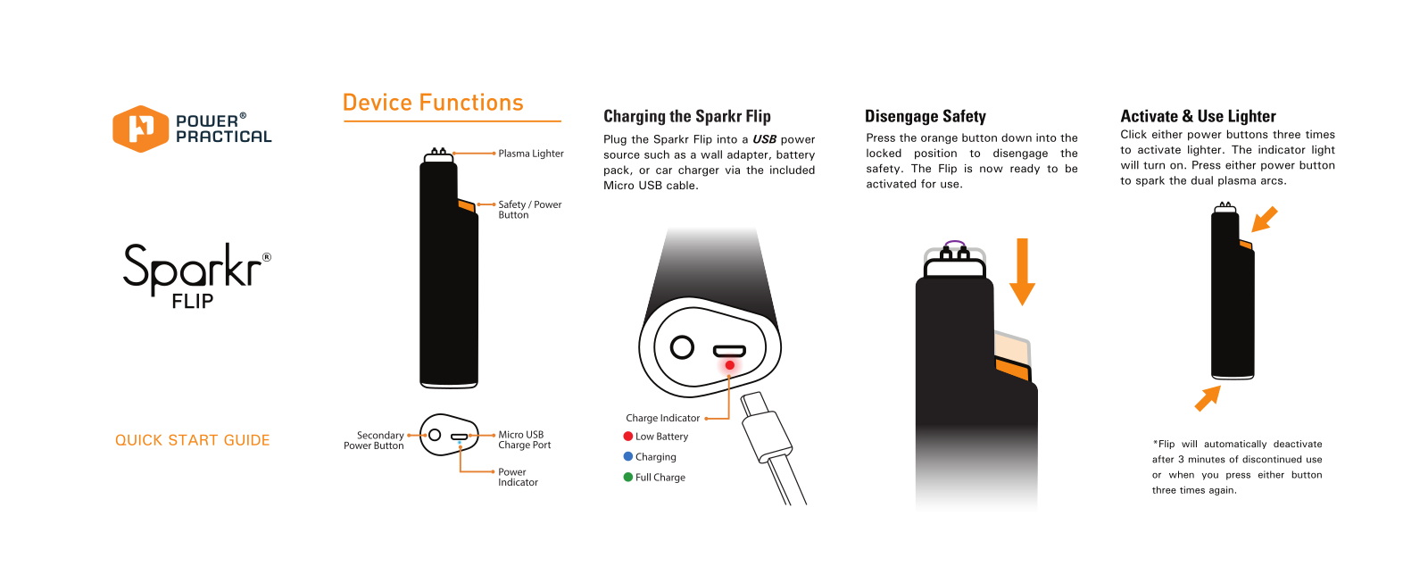 Power Practical Sparkr Flip User Manual