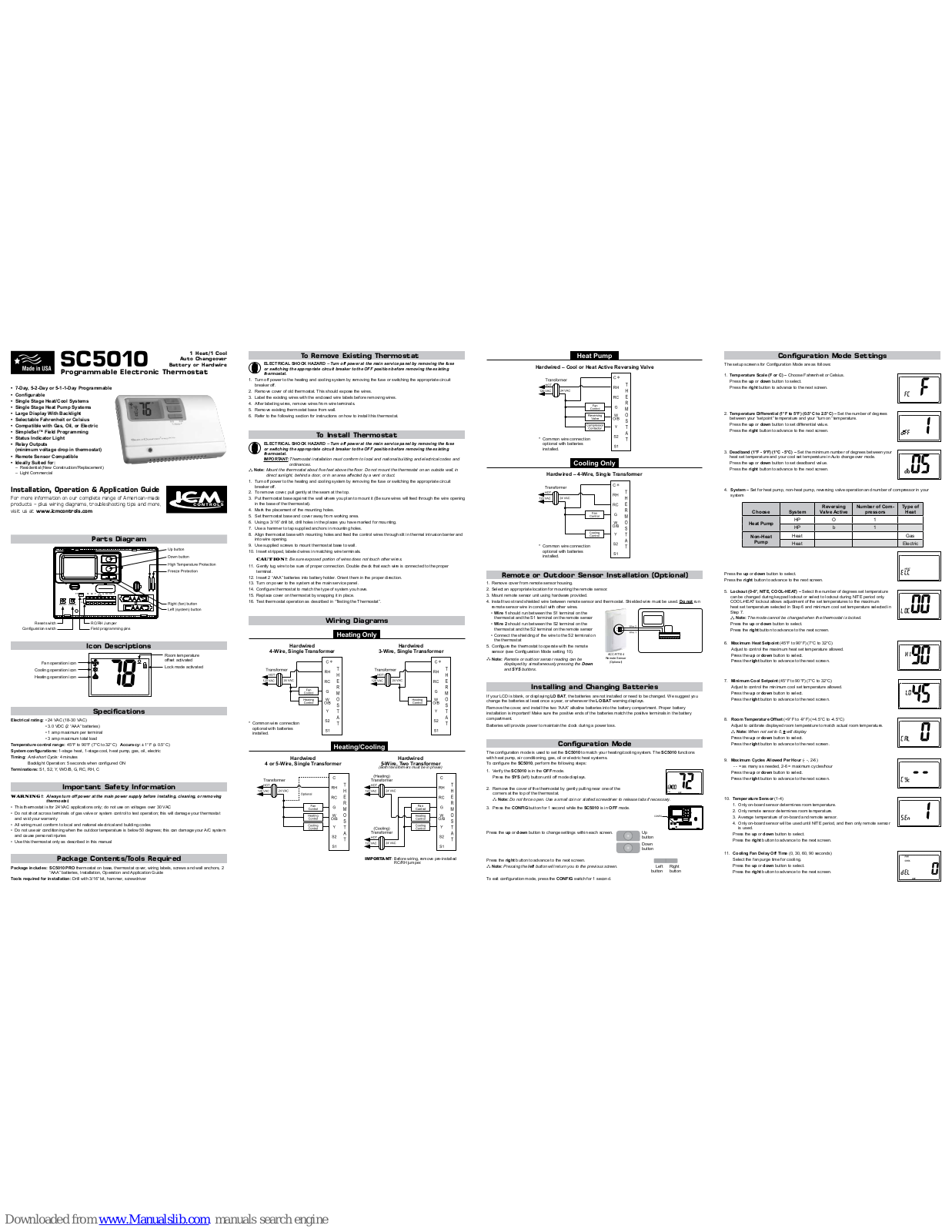 ICM Controls SC5010 Installation, Operation & Application Manual