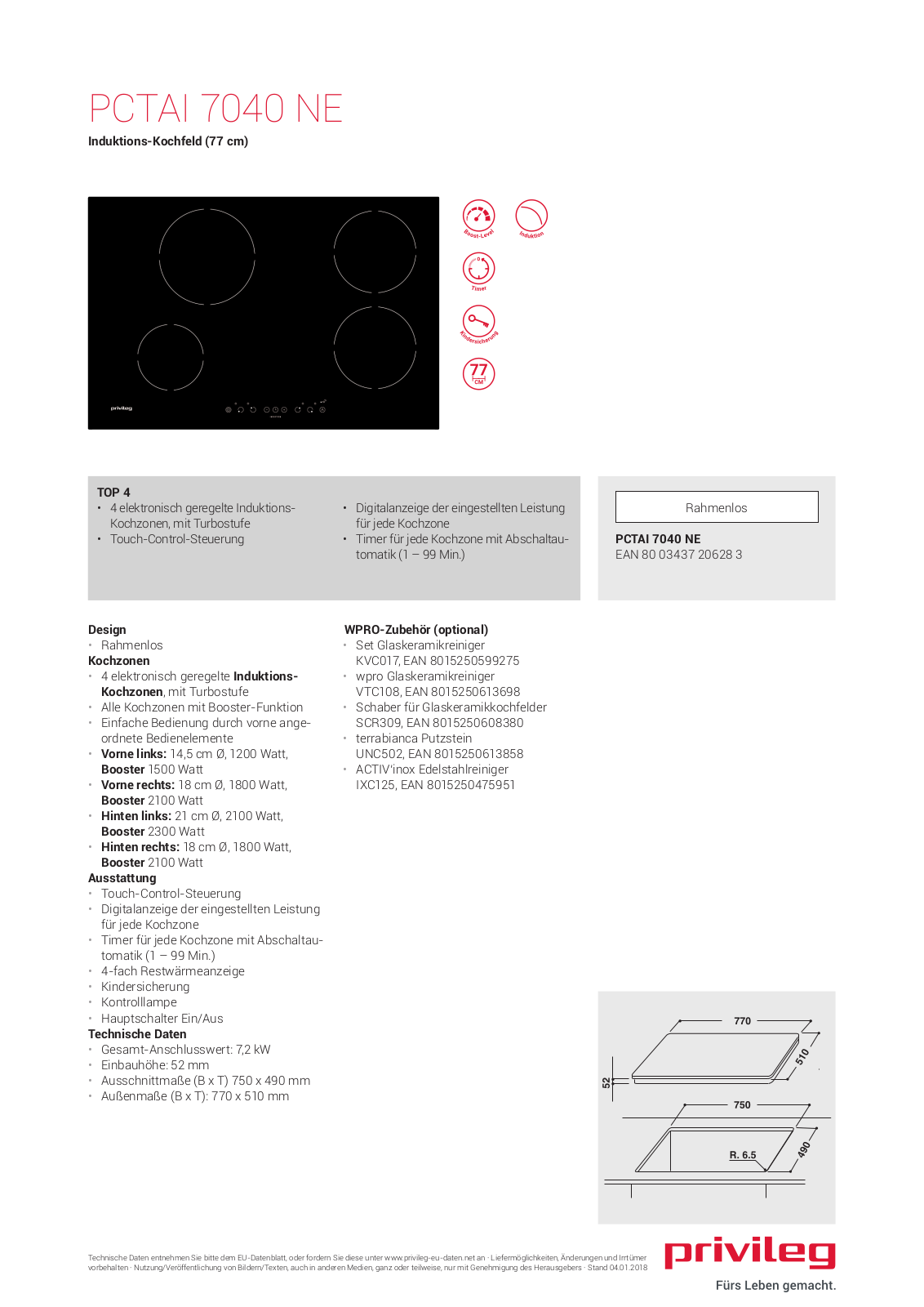 Privileg PCTAI 7040 NE User Manual