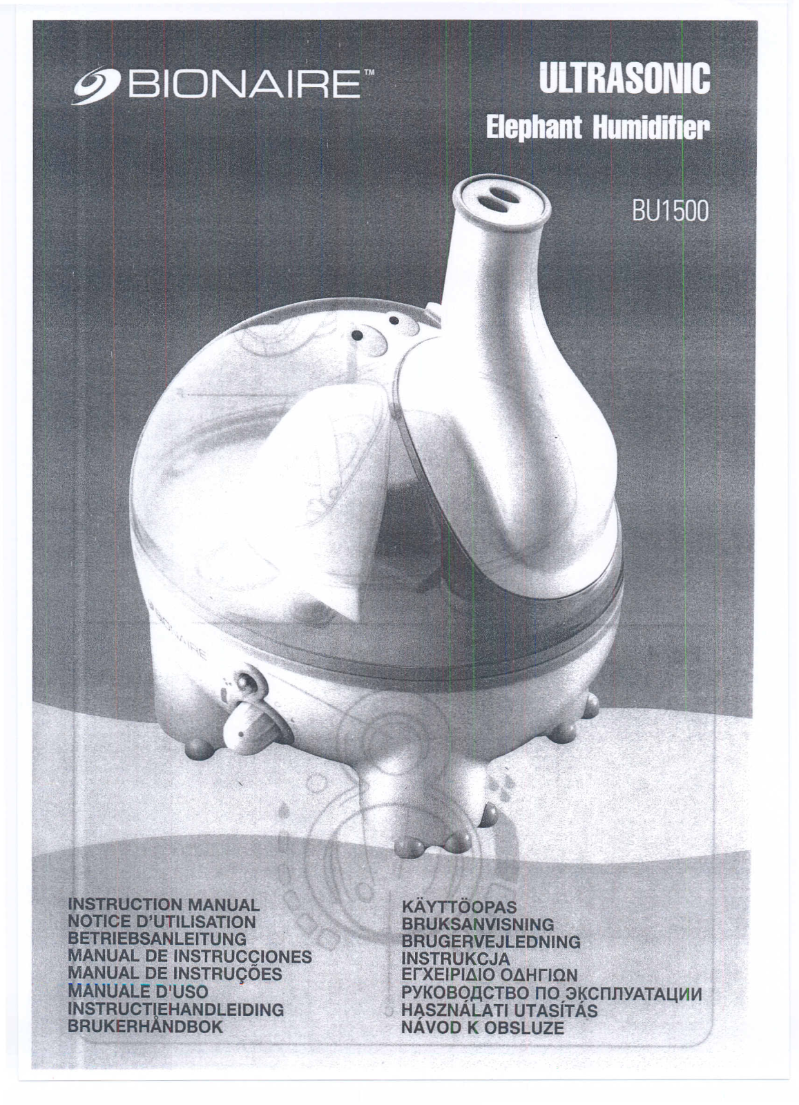 Bionaire BU 1500 User Manual