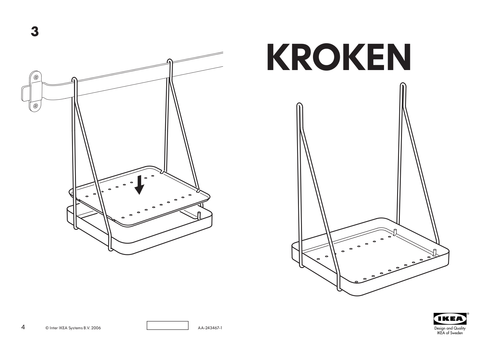 IKEA KROKEN SHELF 9X7 7-8 Assembly Instruction