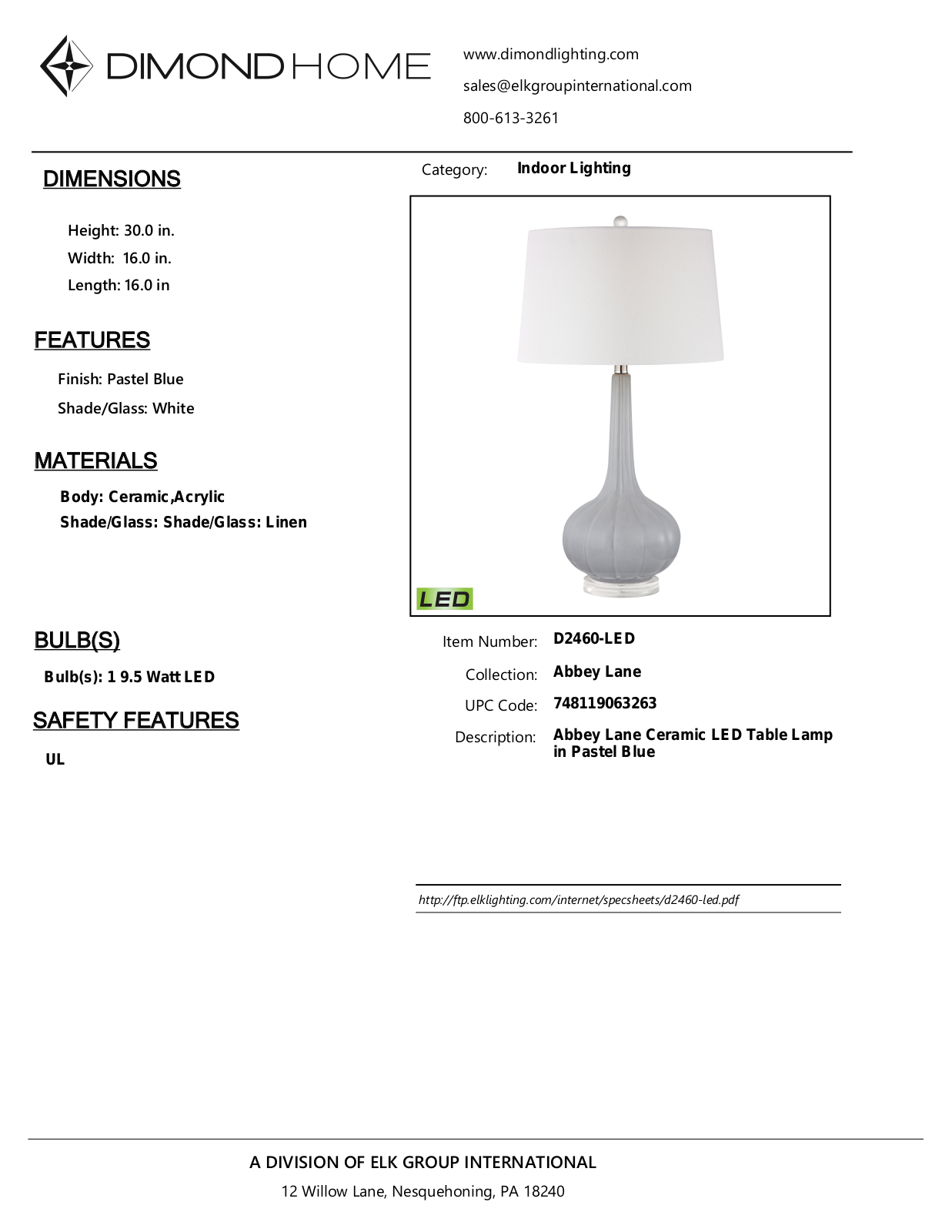 ELK Home D2460LED User Manual