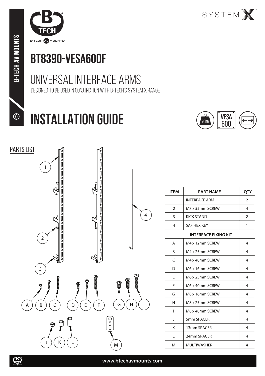 B-Tech BT8390-VESA600F User guide - ManualMachine.com