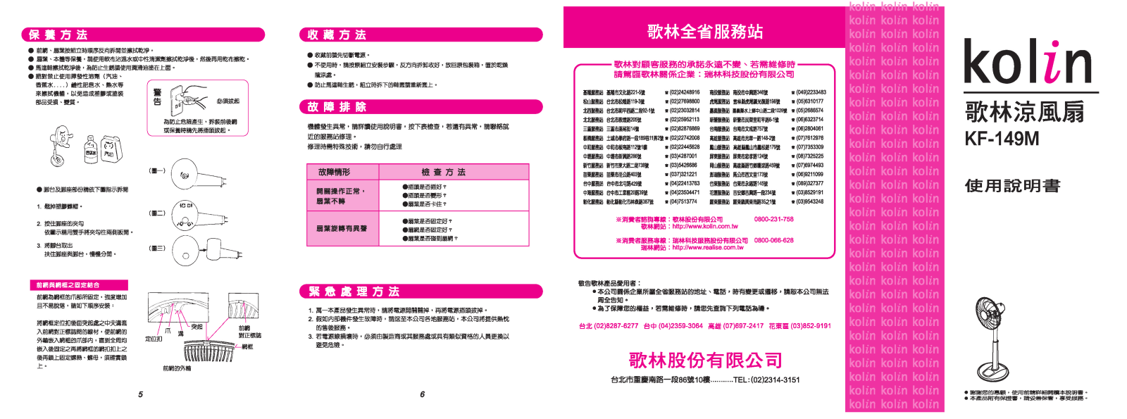 Kolin KF-149M User Manual