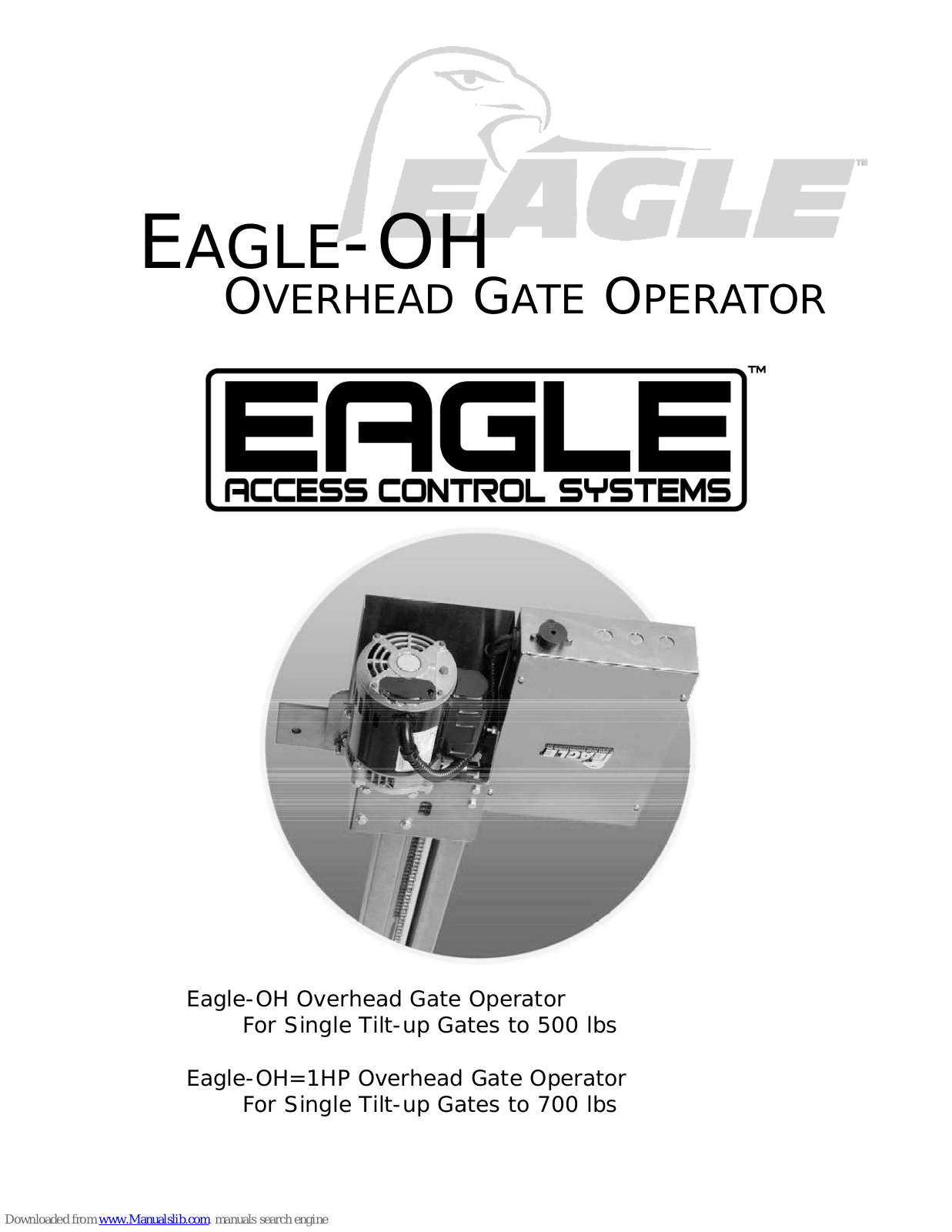 Eagle EAGLE-OH, Eagle-OH=1HP Installation Manual - ManualMachine.com