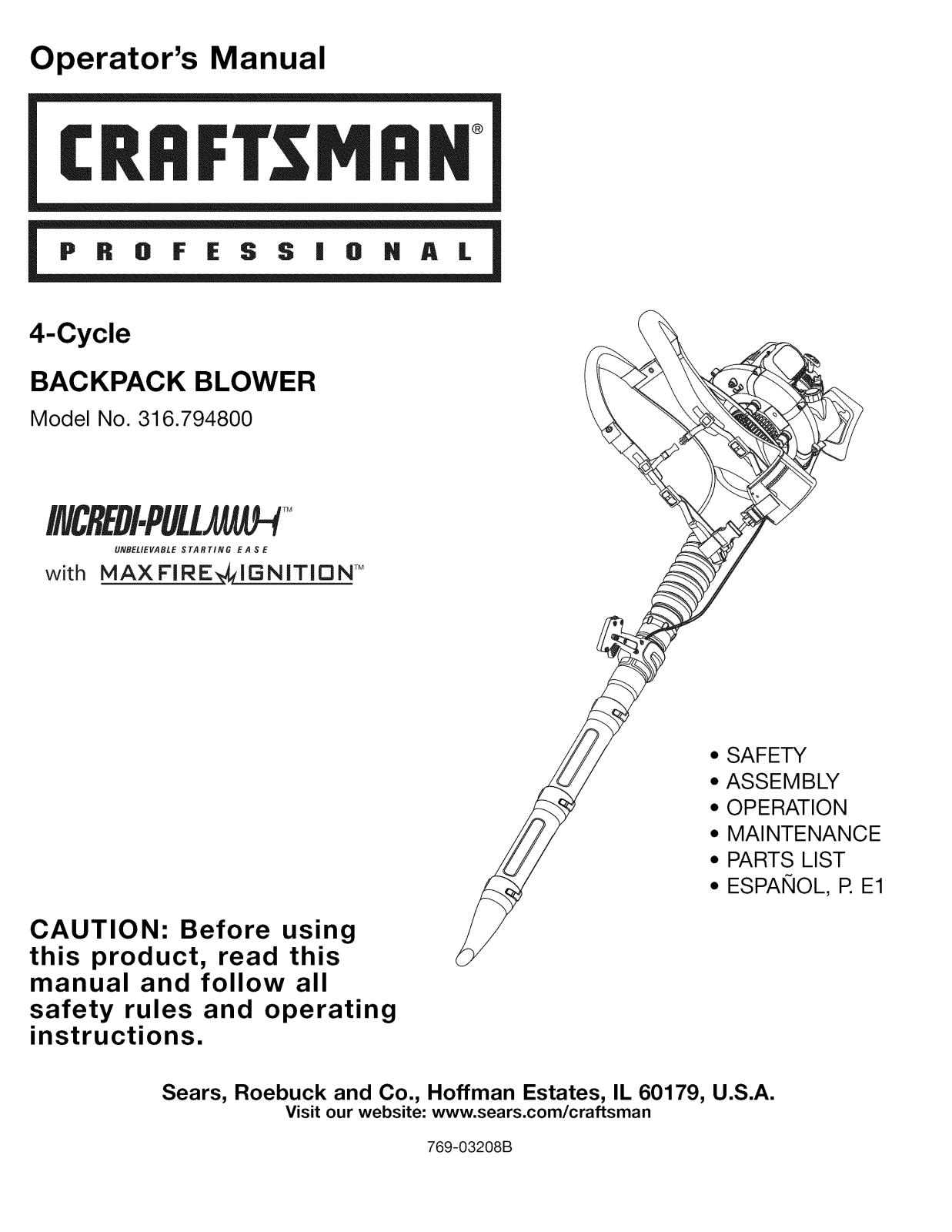 Craftsman 79480 User Manual - ManualMachine.com
