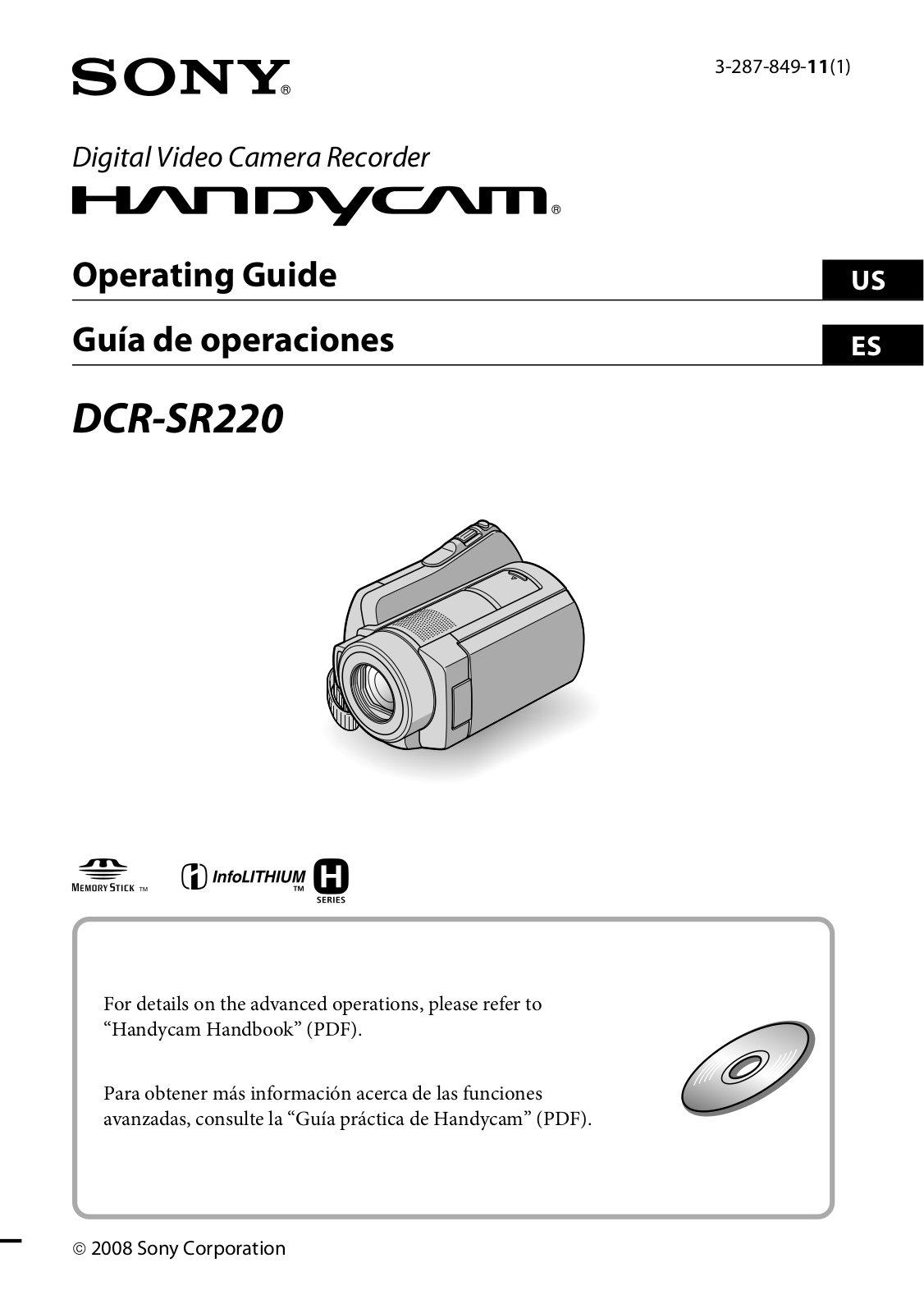 Sony DCR-SR220 Operating Instruction