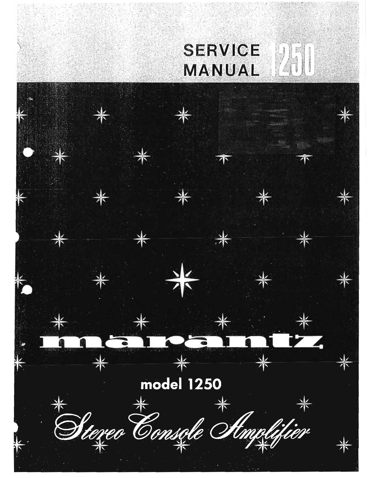 Marantz 1250 Service Manual